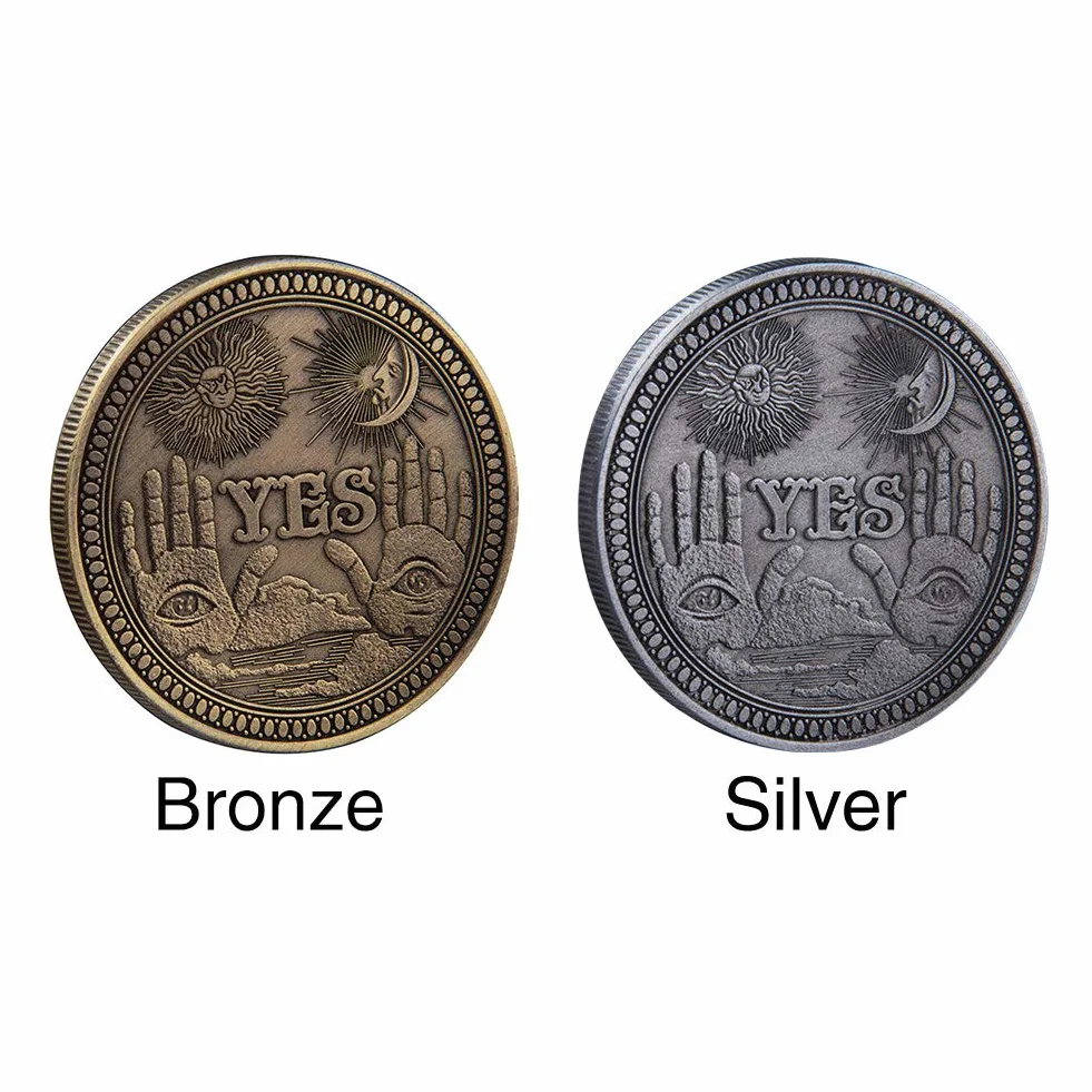 YES/NO Moneda de decisión postal, Sí No Desafío Adornos de Moneda para tomadores de decisiones