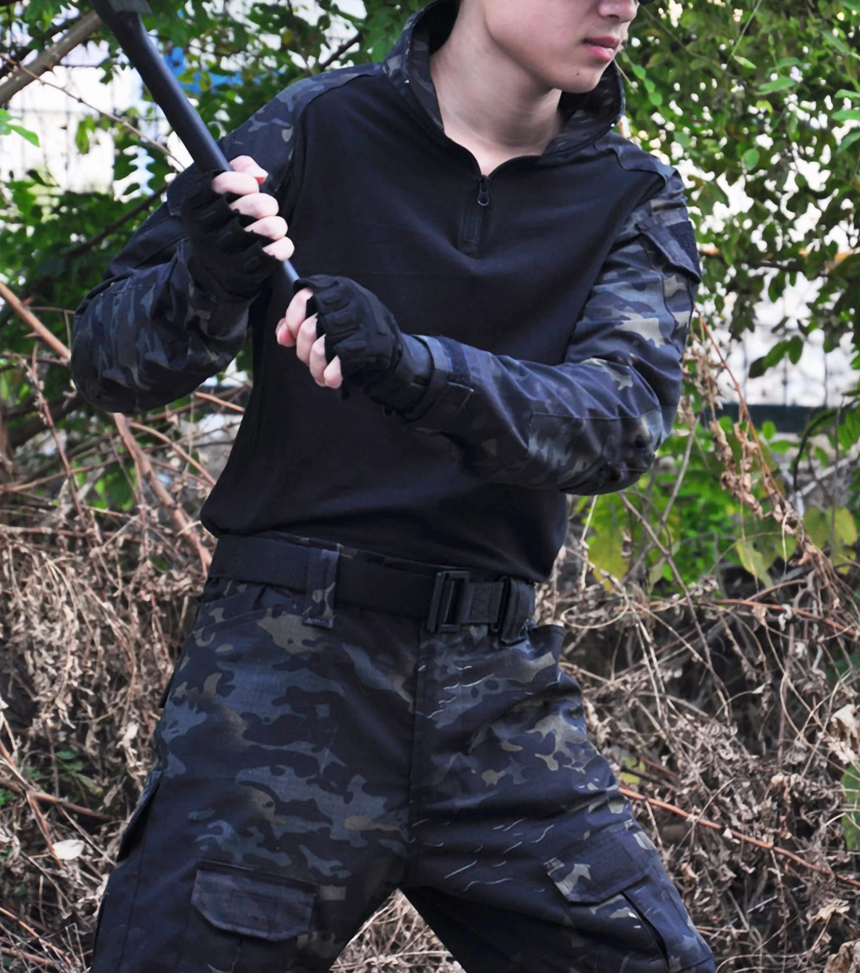Camisas Tácticas Airsoft Paintball BDU Manga Larga Camo Caza