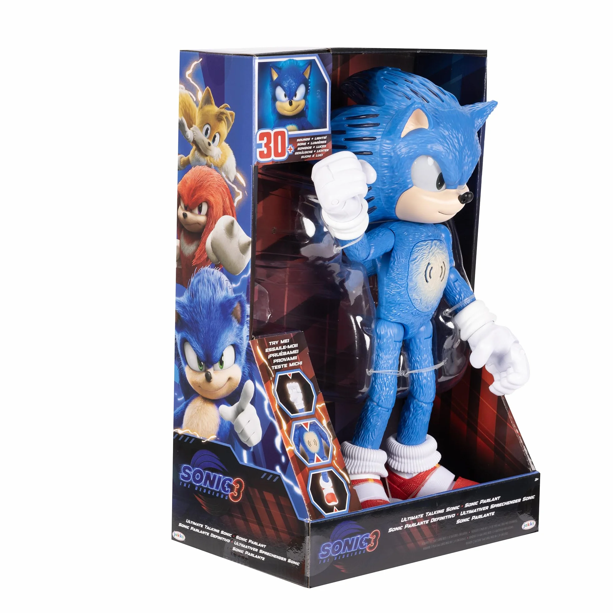 Sonic - Peluche Sonic con Funciones de 35 cm de Altura