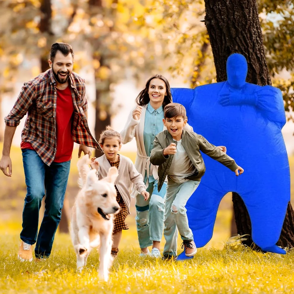 Qshine Disfraz inflable de cuerpo completo para adultos, disfraz de Halloween, divertido disfraz de fiesta inflable