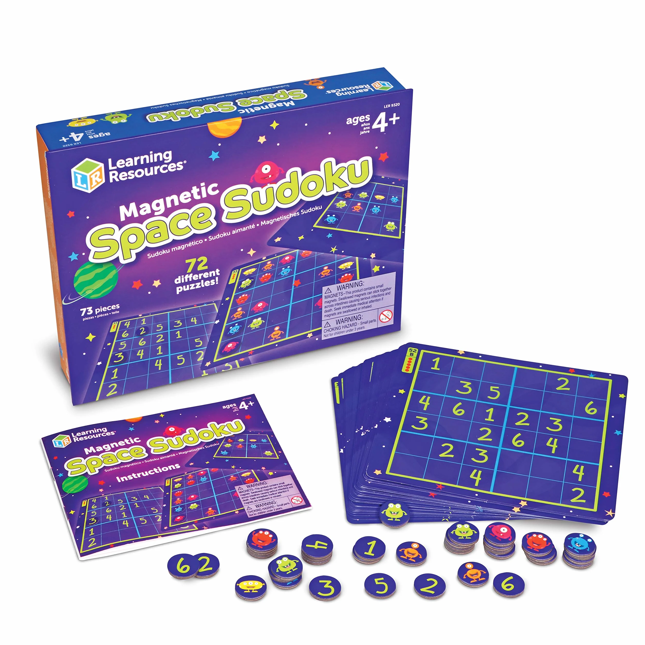 Learning Resources Sudoku Espacial Magnético Juego Educativo Lógica Matemáticas 72 Fichas 4 Años