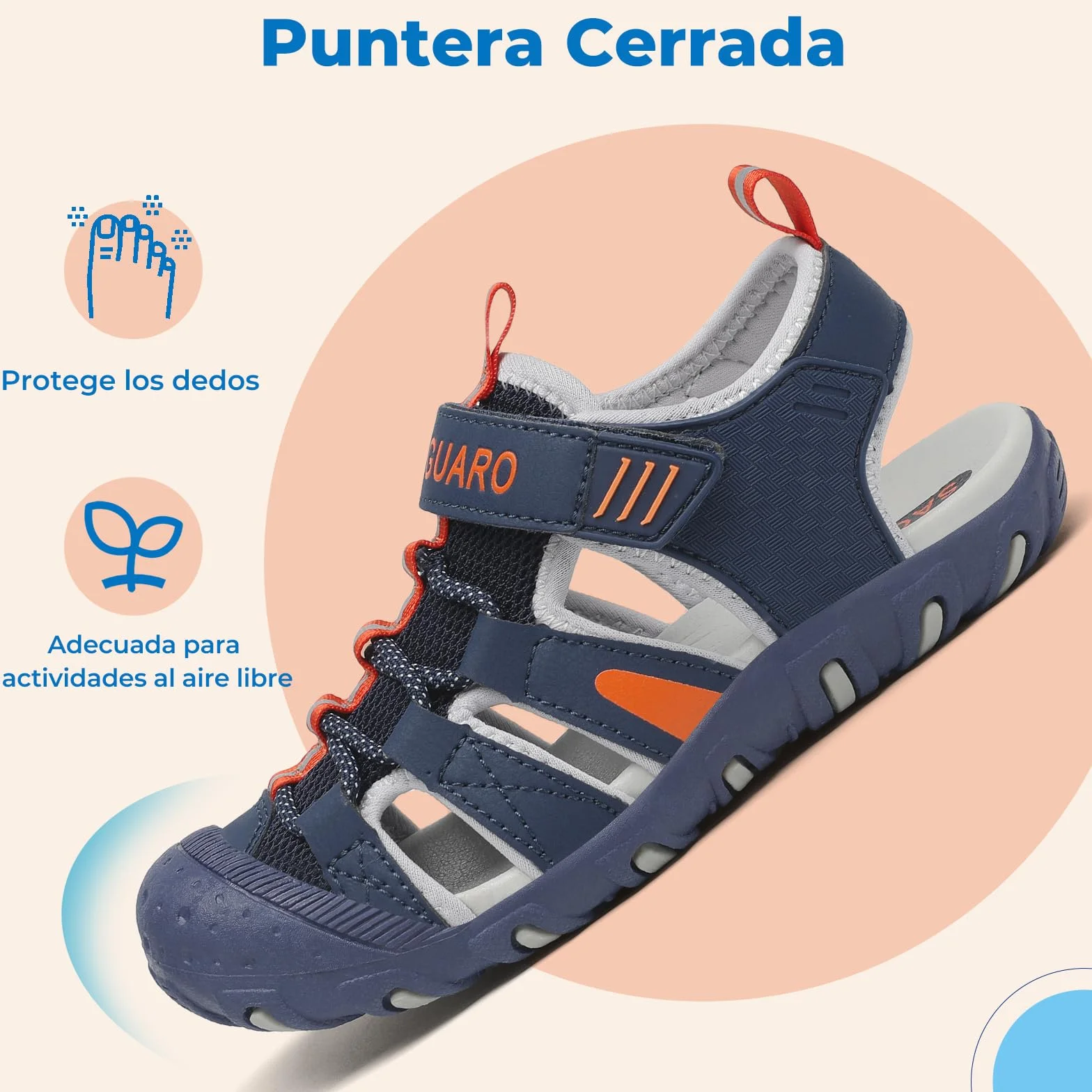 SAGUARO Sandalias de Verano para Niños Puntera Cerrada Trekking Senderismo Tallas 25-38