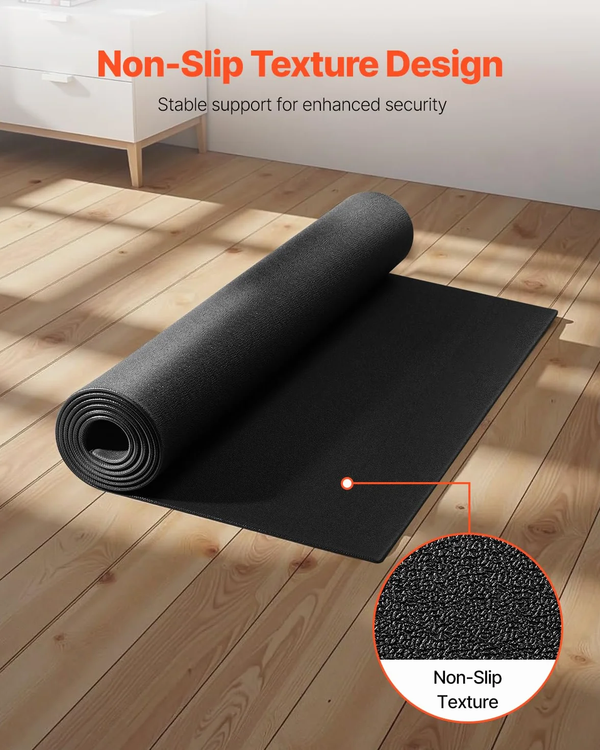 VEVOR Tapete para cinta de correr, protector de suelo de PVC para equipos de ejercicio