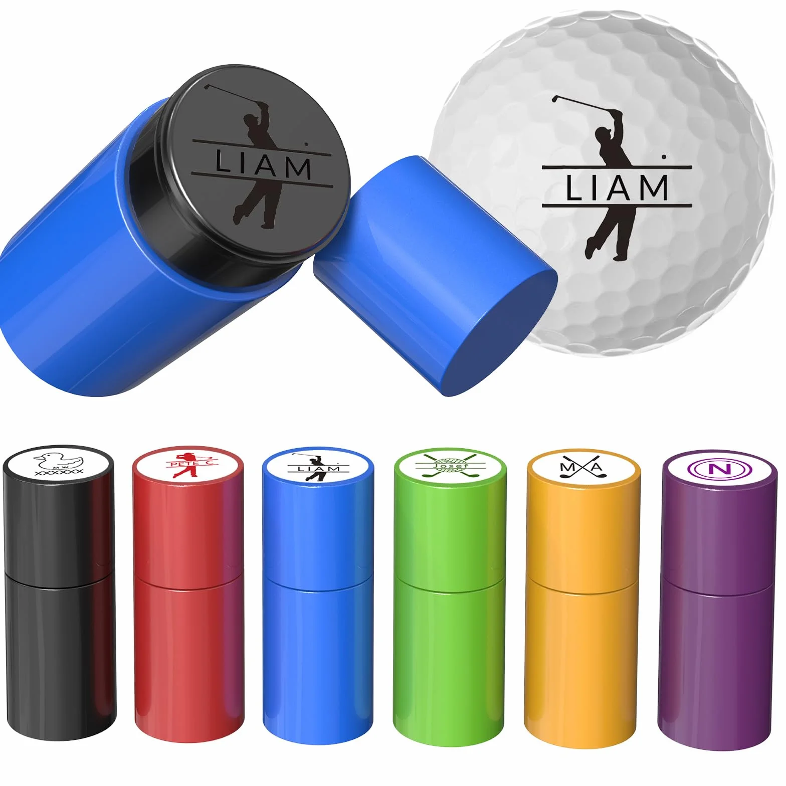 Sello personalizado de pelota de golf autoentintado marcador de monograma