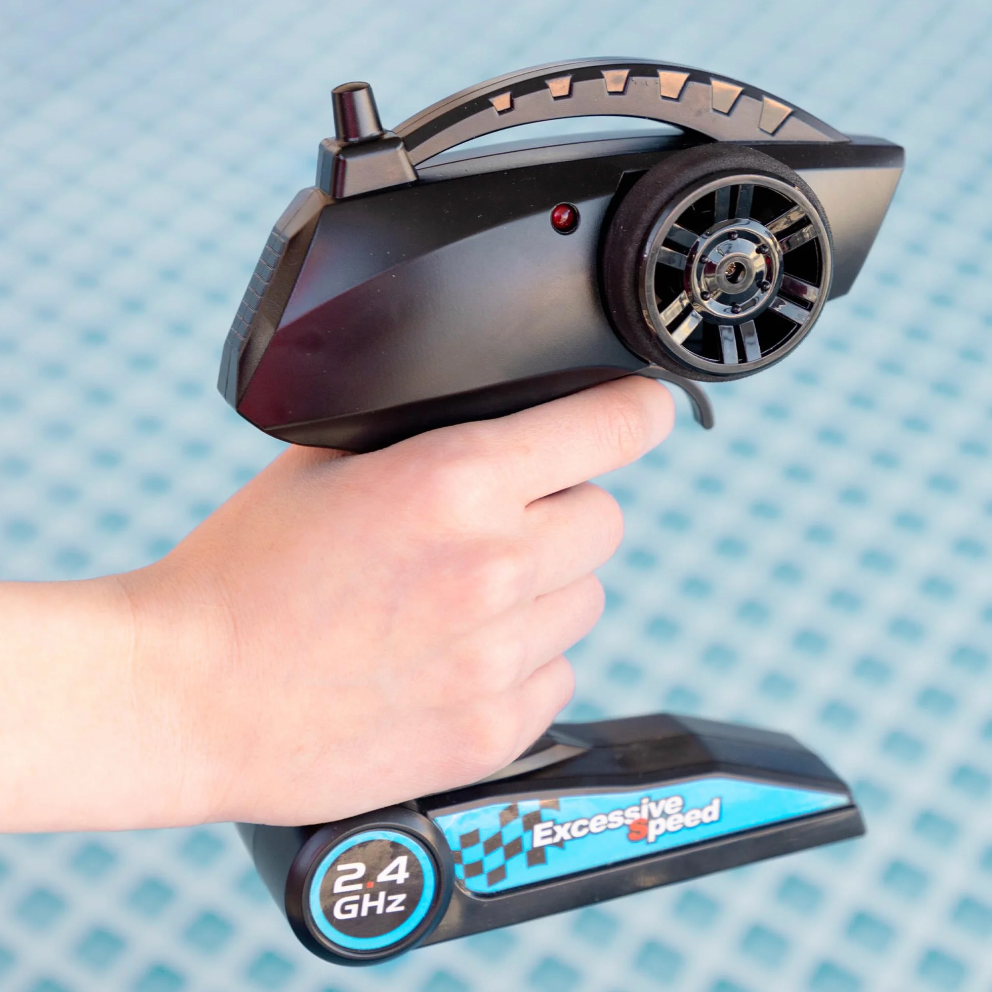 ColorBaby 47674 Racing Boat Lancha radiocontrol policía, 36x10x10 cm, Mando Control Remoto, 6 direcciones, 2.4 GHz, Alcance 35-40 m, Barco RC, Juguetes radiocontrol, Juguetes para niños, +4 años