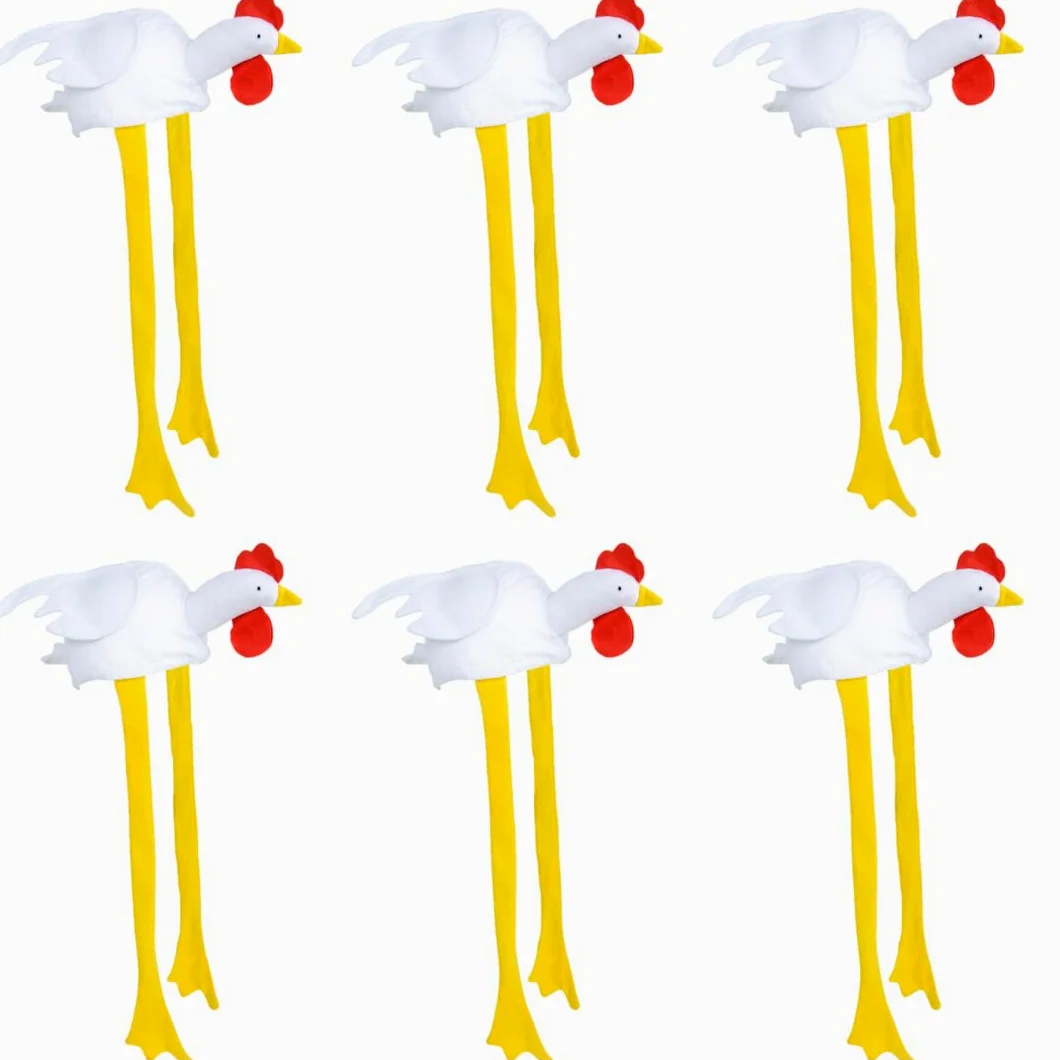 Gorros de pollo, perfectos para fiestas, festivales y Mardi Gras, paquete de 6