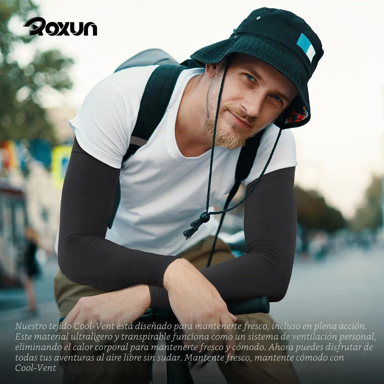 ROXUN Mangas para Brazos Protección Sol Manguitos Running Hombre Mujer Manga Compresión Ciclismo Voleibol
