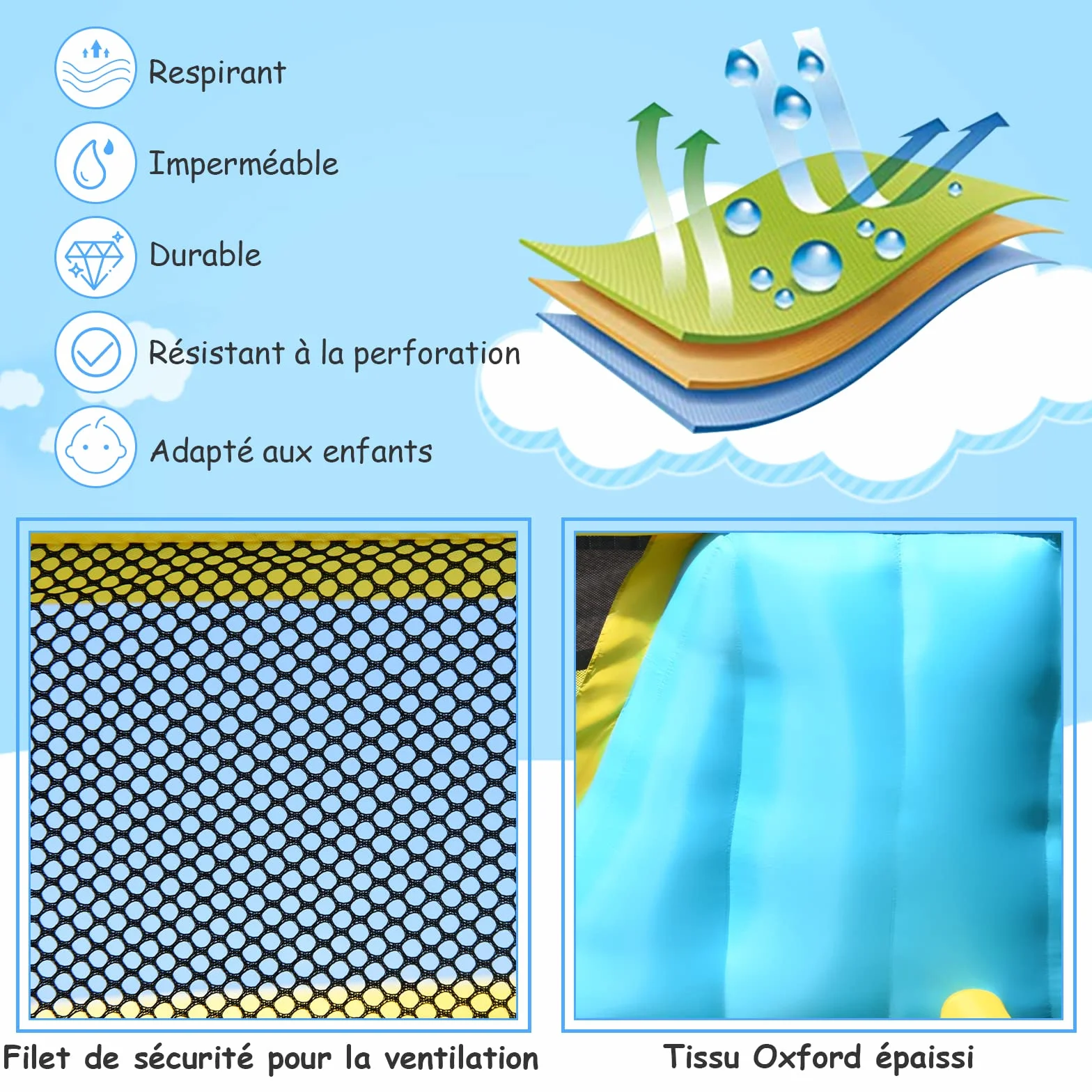 GOPLUS Castillo Hinchable para Niños, Hinchable Grande con Piscina, y Tobogán para Fiesta del Agua de Verano, Adecuado de 3 a 10 Años, ‎‎325 x 310 x 225 cm