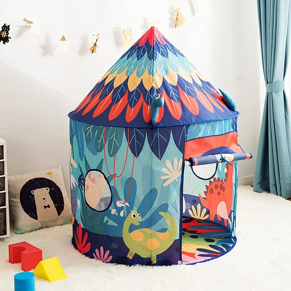 Tienda de campaña de Dinosaurios,Tienda campaña Infantil,cabaña Infantil de de dragón para niños, Casitas de Tela en Interiores y Exteriores