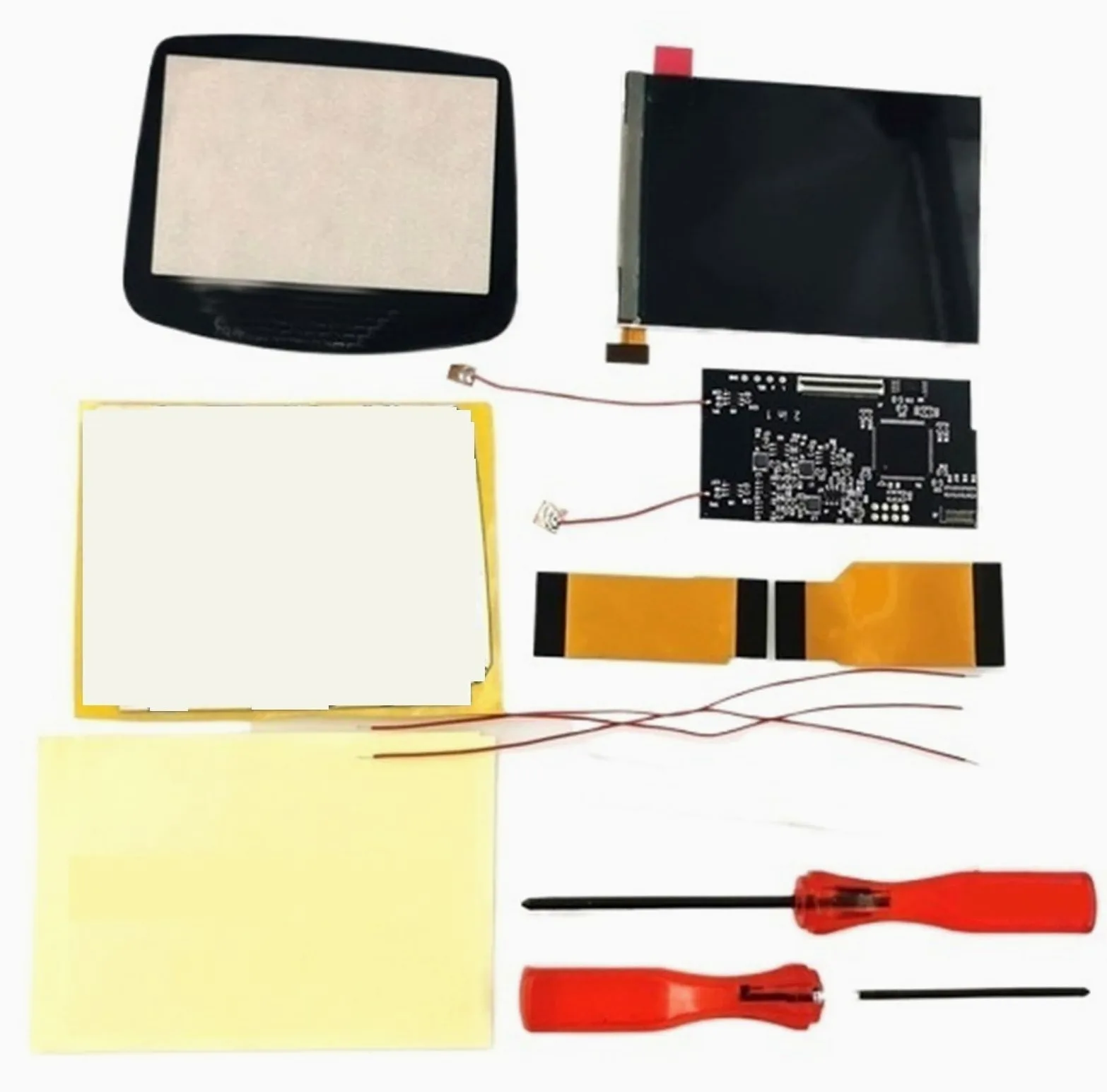Reemplazo de pantalla LCD IPS con salida de TV for GBA, brillo ajustable en 8 colores, for Game Boy Advance y consola GBA.(Without TV)