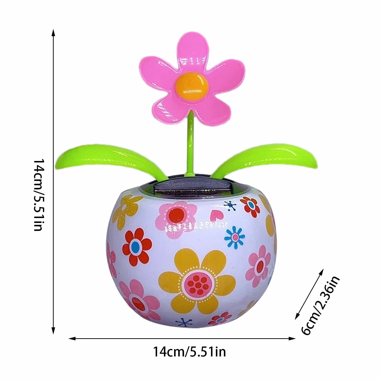 Flor de Baile con energía Solar, Novedad Adorno de Flor de Baile Solar, Cabeza temblorosa, Juguetes solares de Baile, de Bailarina Animada oscilante para decoración de Escritorio de