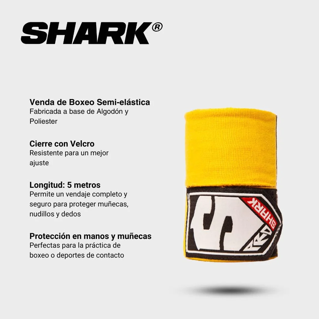 SHARK BOXING Vendas Boxeo 5 Metros, Máxima Sujeción