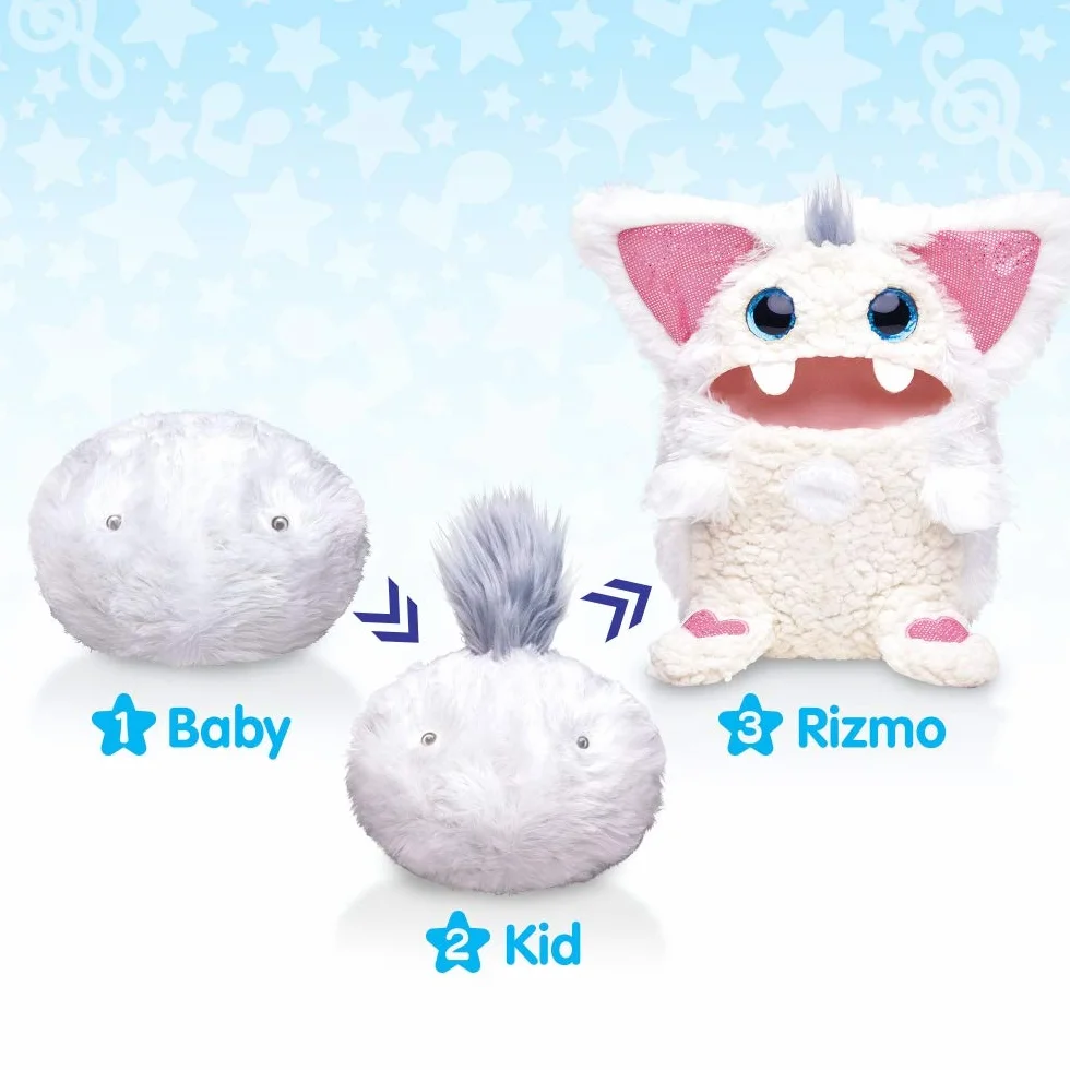 Giochi Preziosi Rizmo - Peluche interactivo, crece y aprende, siempre a la búsqueda de amor y música y baile , color/modelo surtido