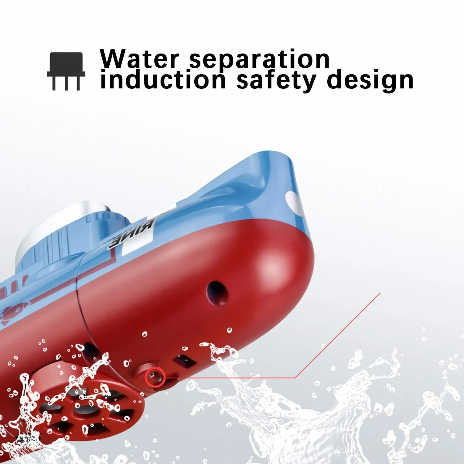 Mini RC Submarino Juguetes para Acuario, Modelo Simulado, Control Remoto de 6 Canales, para Niños