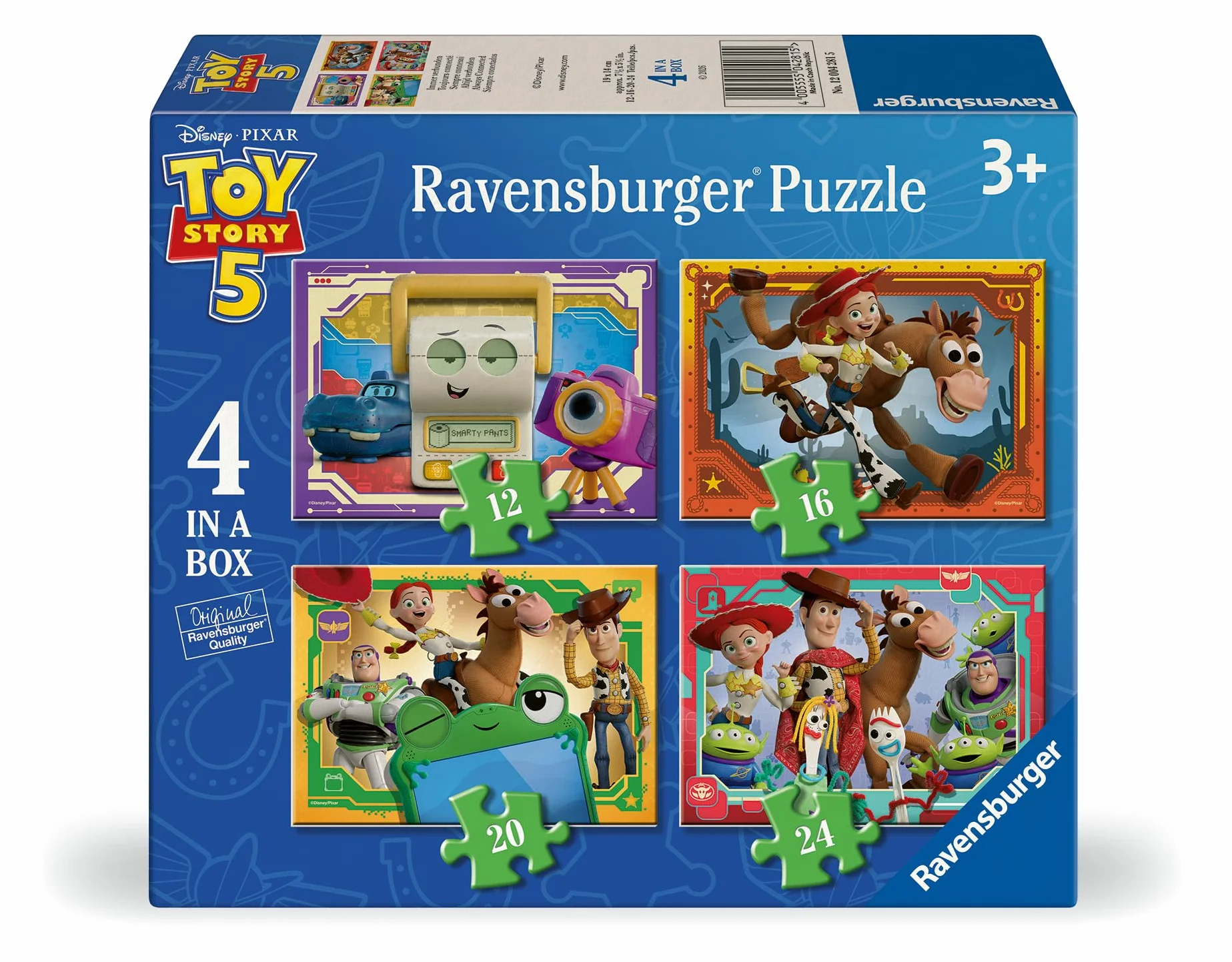 Ravensburger - Toy Story 5 4 In A Box Piezas | Puzzle 3 Años O Más | Regalo Niño 3 Años | Regalos para Niños | Rompecabezas Niños De 19 X 14 Cm | Ravensburger Puzzle