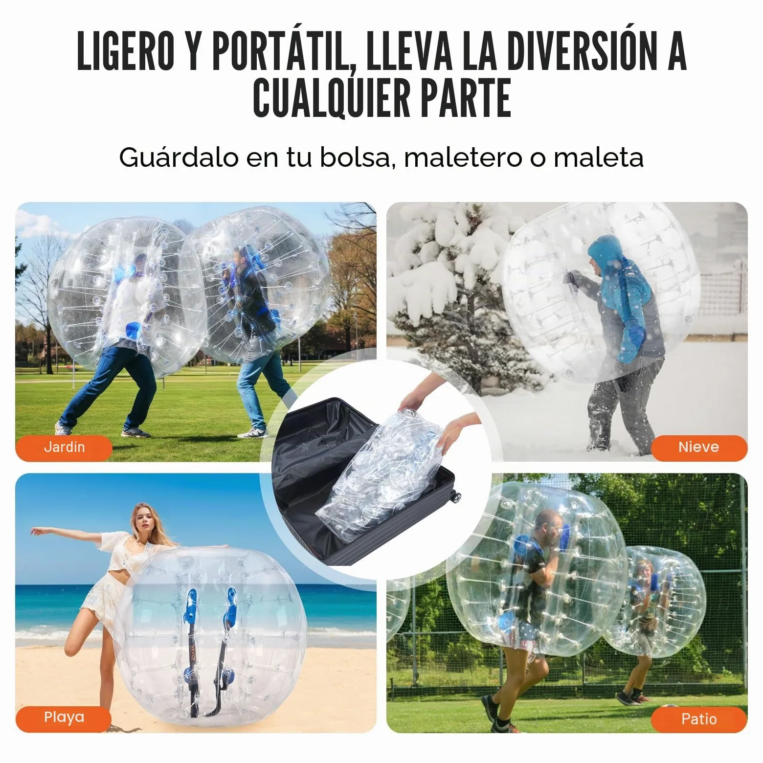 VEVOR Paquete de pelota inflable para adolescentes, bolas de PVC de 0,8 mm para jugar al aire libre