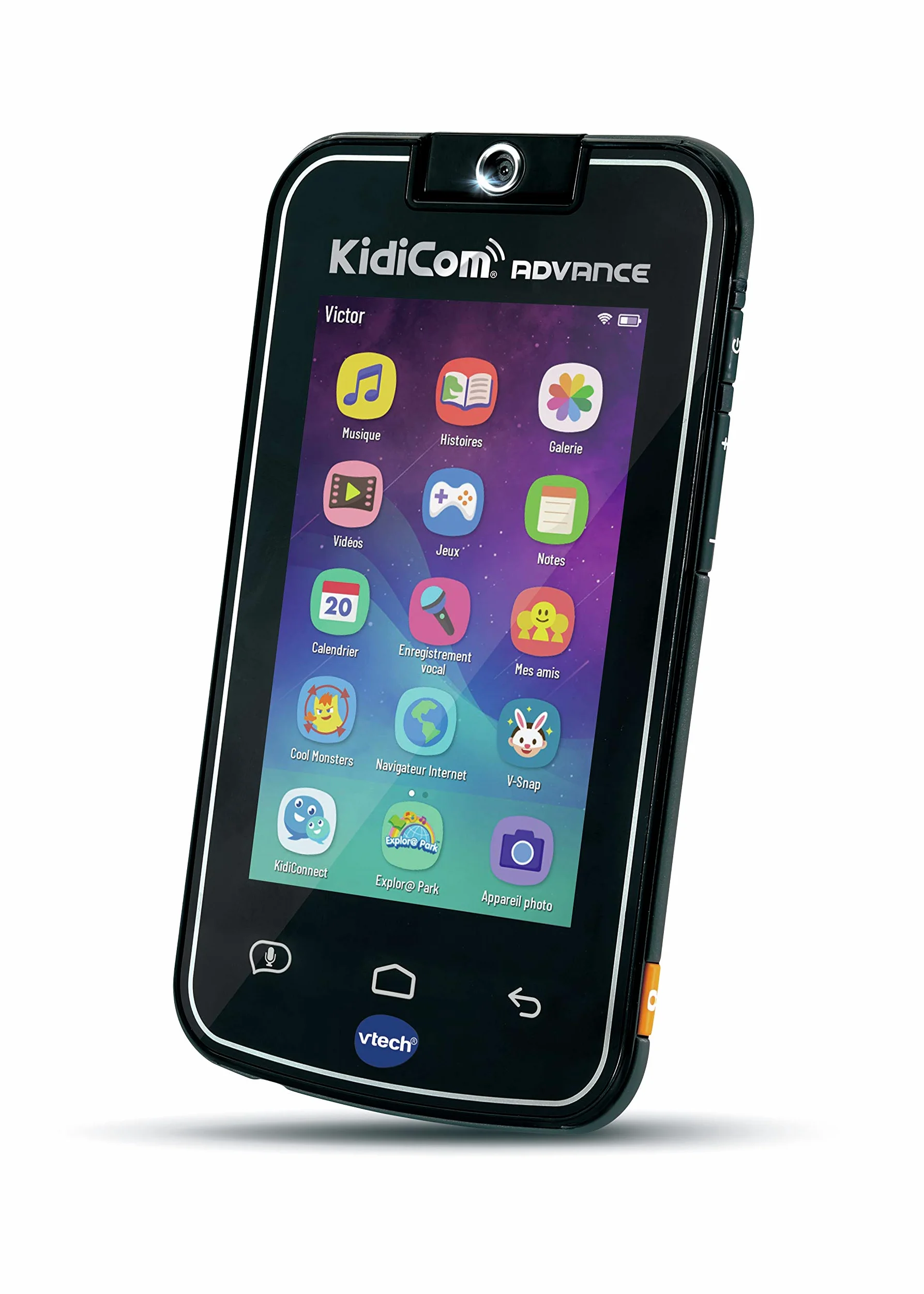 VTech KidiCom Advance Noir - Electrónica para niños (Negro, 6 año(s), Niño/niña, 12 año(s), Francés, Batería)