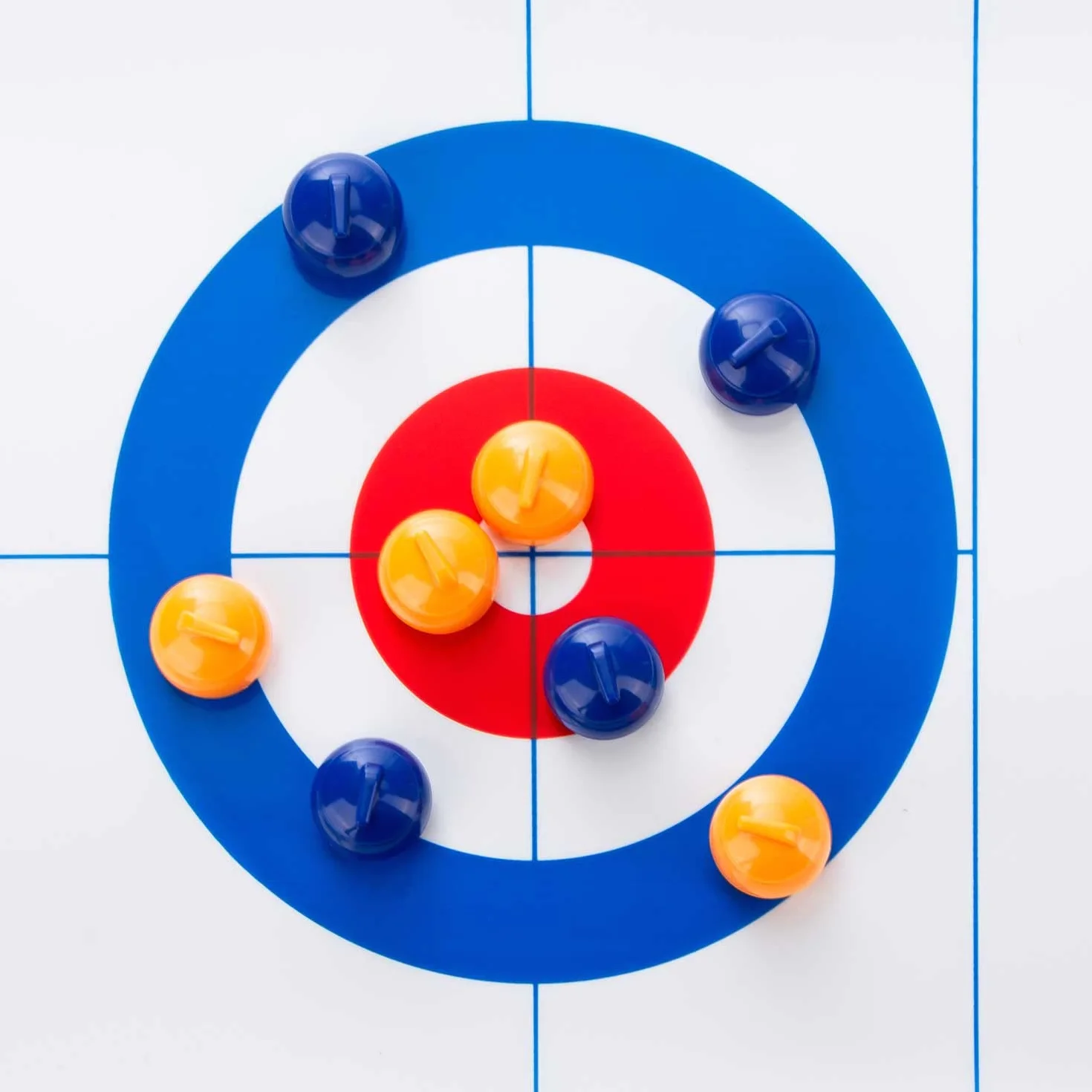 Kids United® Curling Juego Familiar de Tablero de Curling Juego de Mesa de Bolos sobre Hielo para niños y Adultos