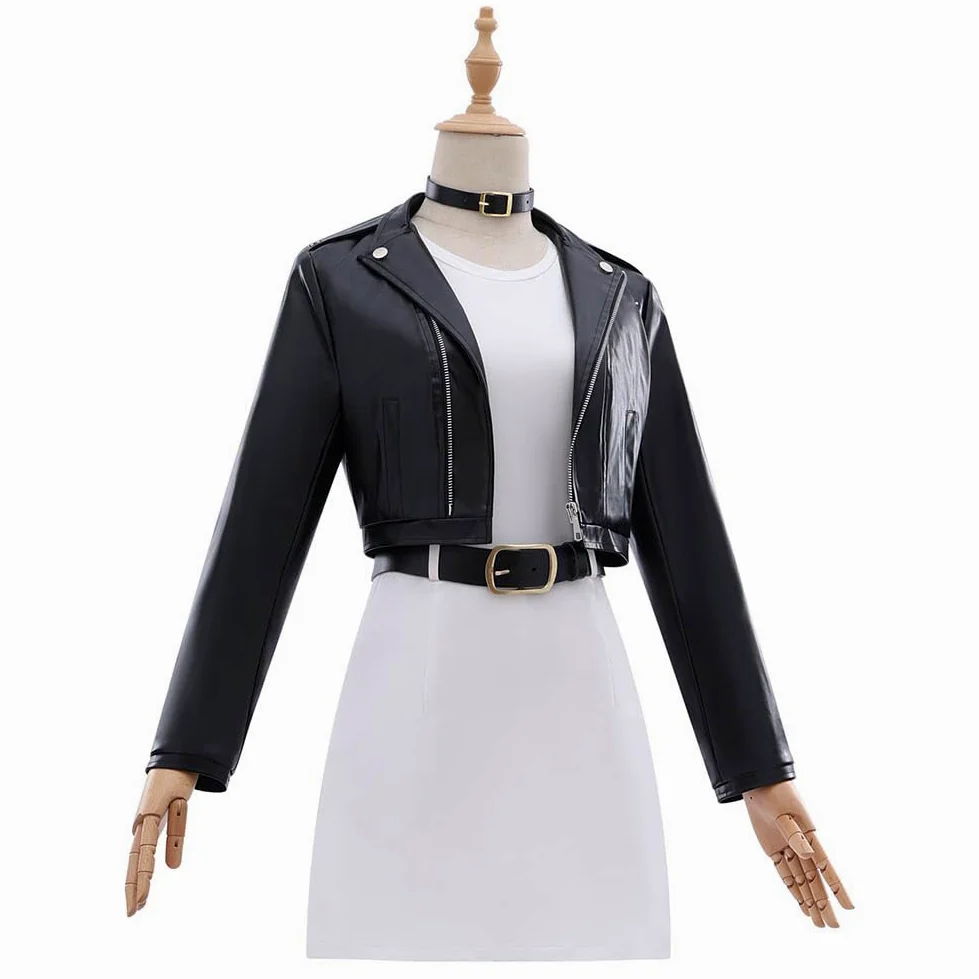 Tayama-san - Disfraz de anime para cosplay con peluca para fiesta de Halloween | Disfraz de anime Yamada-san para cosplay, conjunto de chaqueta, vestido, cuello, cinturones, medias, juego de rol