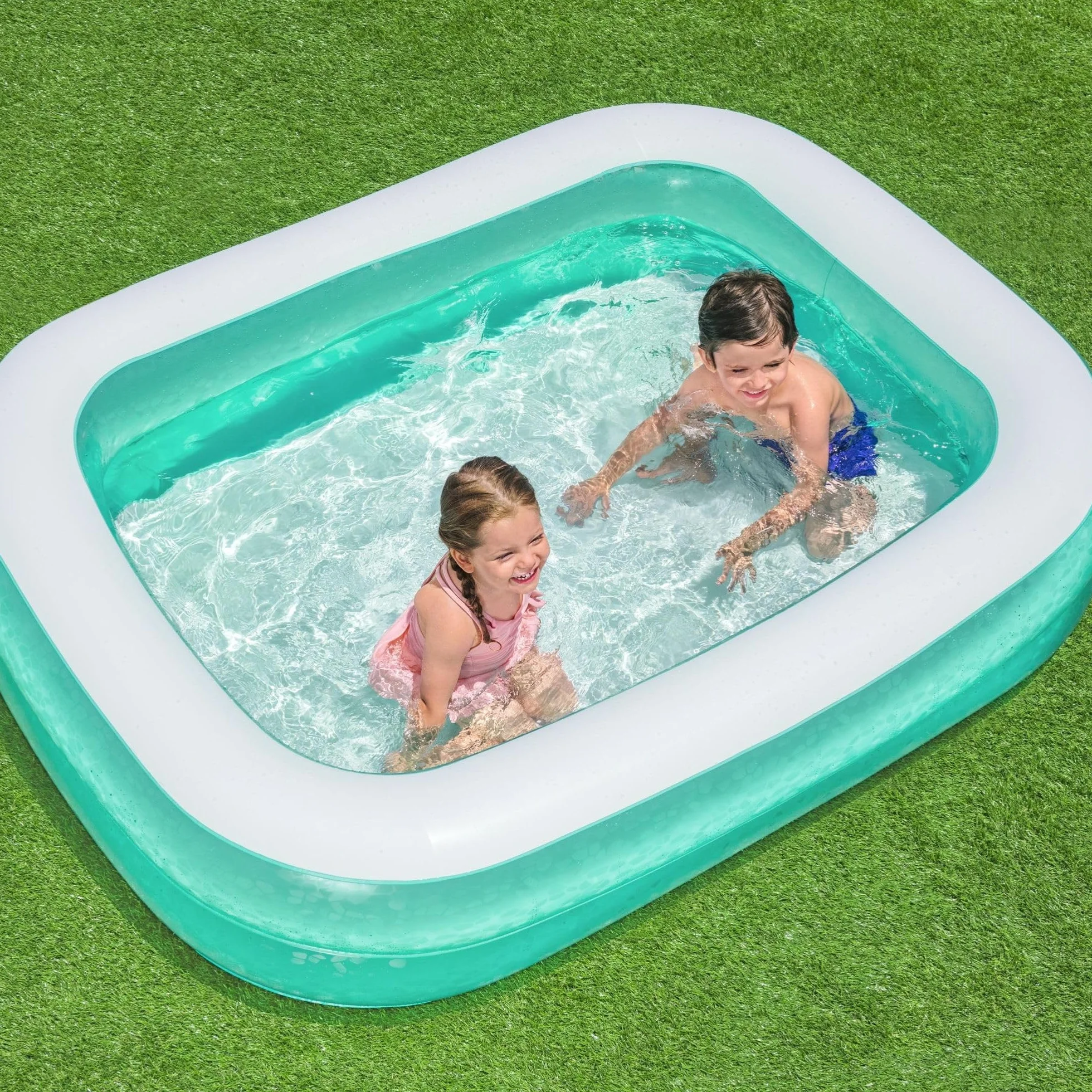 Bestway 54150 Family - Piscina Hinchable para niños, 200 x 146 x 48 cm, Color Azul