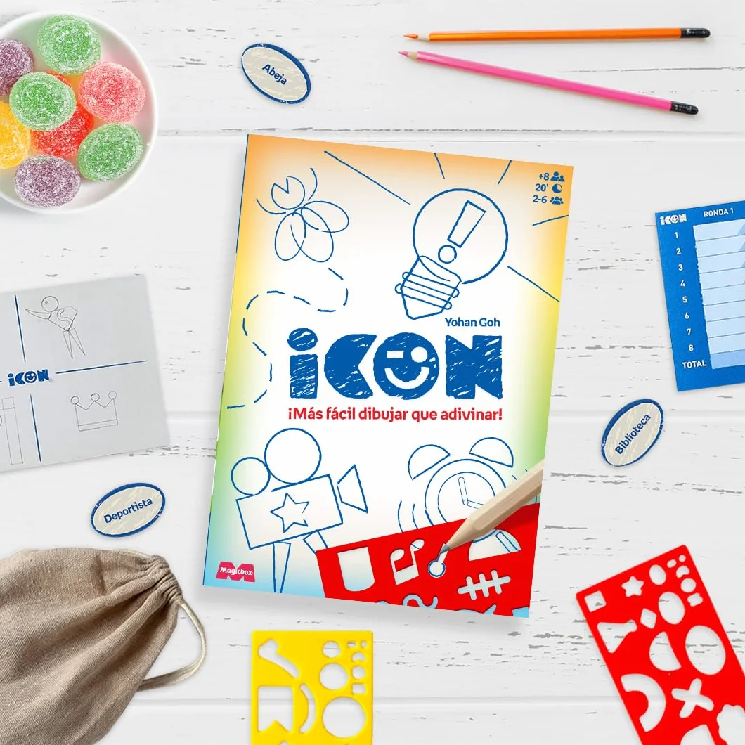 MAGICBOX Icon - Juego de Mesa de Dibujo | Party Game para Jugar con Amigos y Familia - De 2 a 6 Jugadores | Diversión y Risas Aseguradas | A Partir de 10 años
