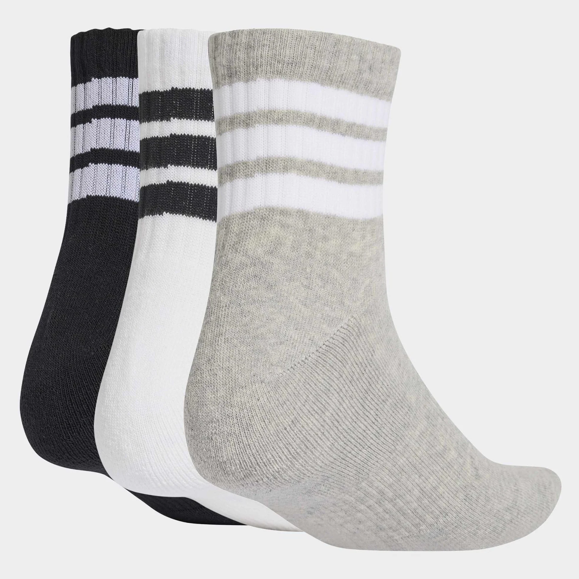 Adidas Calcetines Deportivos Media Caña Acolchado 3 Stripes 3 Pares