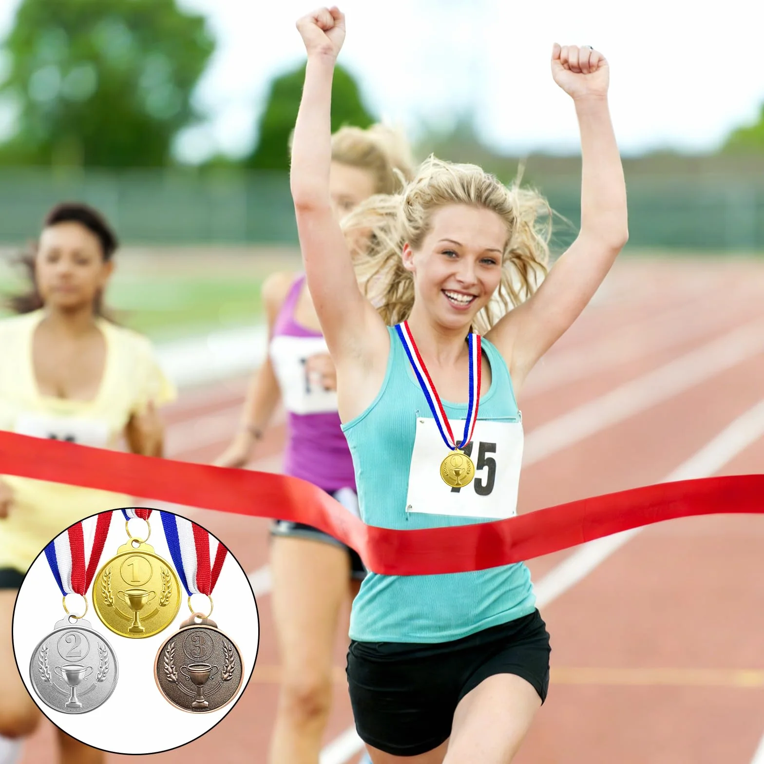 Medallas de metal, 12 unidades