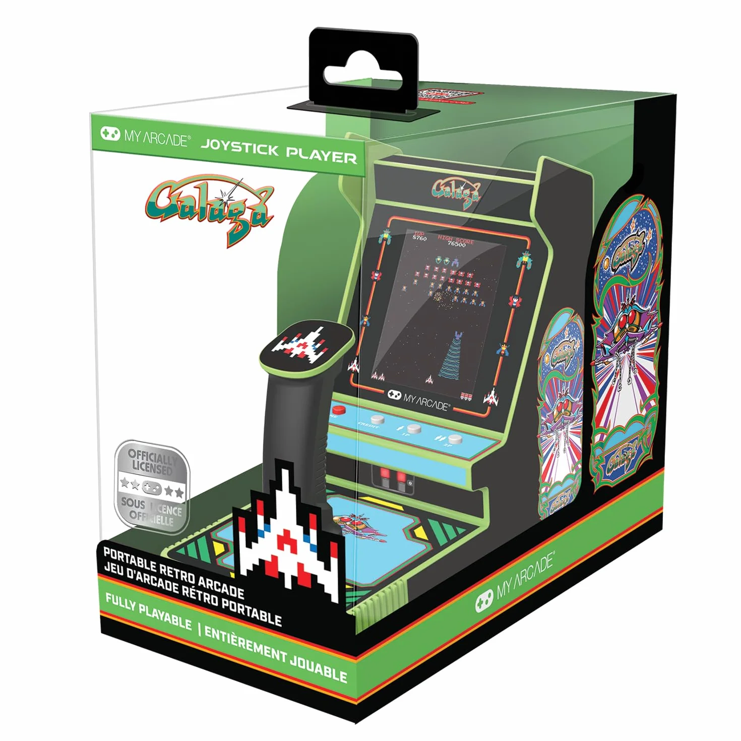 MY ARCADE Galaga + Galaxian Joystick Player Mini Cabina Arcade Retro