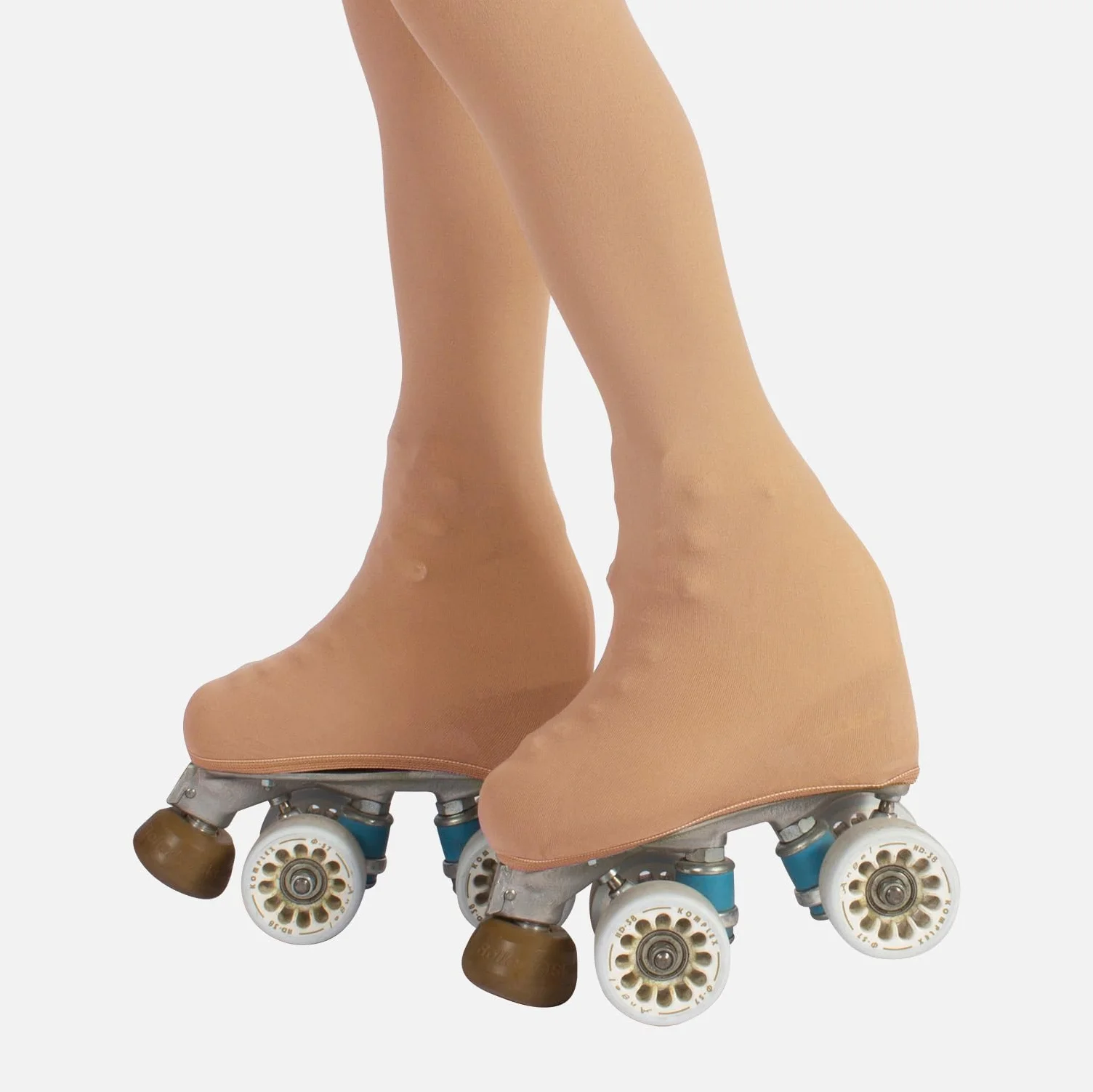 CALZITALY Medias Cubrepatin Niña 70 DEN Patinaje Artístico Professional Skating Natural Negro 6-12 Años