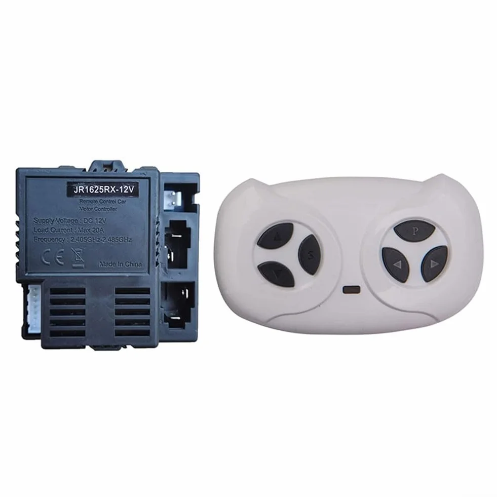 JR1625RX - Juego de receptor de 12 V y control remoto de 2.4 G para autos eléctricos de juguete, repuesto compatible con vehículos eléctricos y juguetes de control remoto (juego completo)