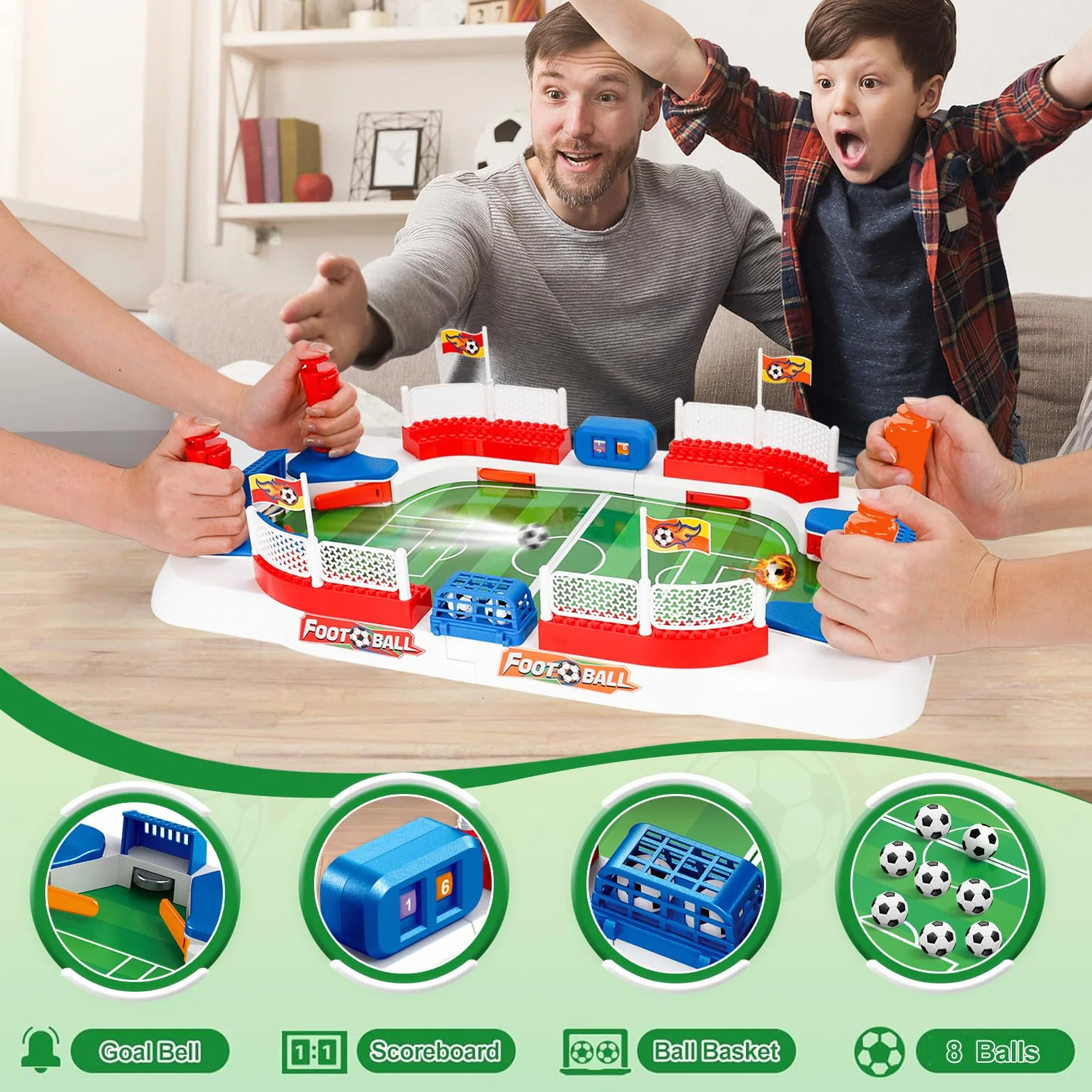 Futbolin para Niños 4-12 Años Juegos de Mesa Mini Futbol Regalo Copa del Mundo 2026