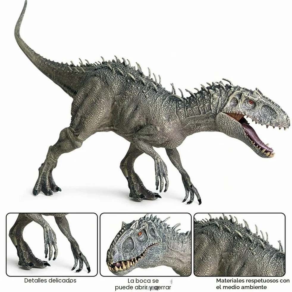Realista Jurásico Indominus Rex Figura de Acción Boca Abierta Dinosaurio Juguete Regalo