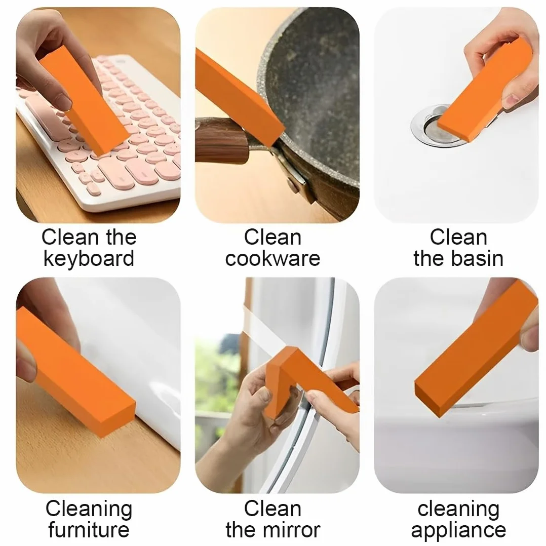 3 PCS Kit para borrar arañazos de Acero Inoxidable,Borrador magico,Gomas Mágicas Anti óxido - Elimina Manchas de Agua y Óxido en Utensilios de Cocina