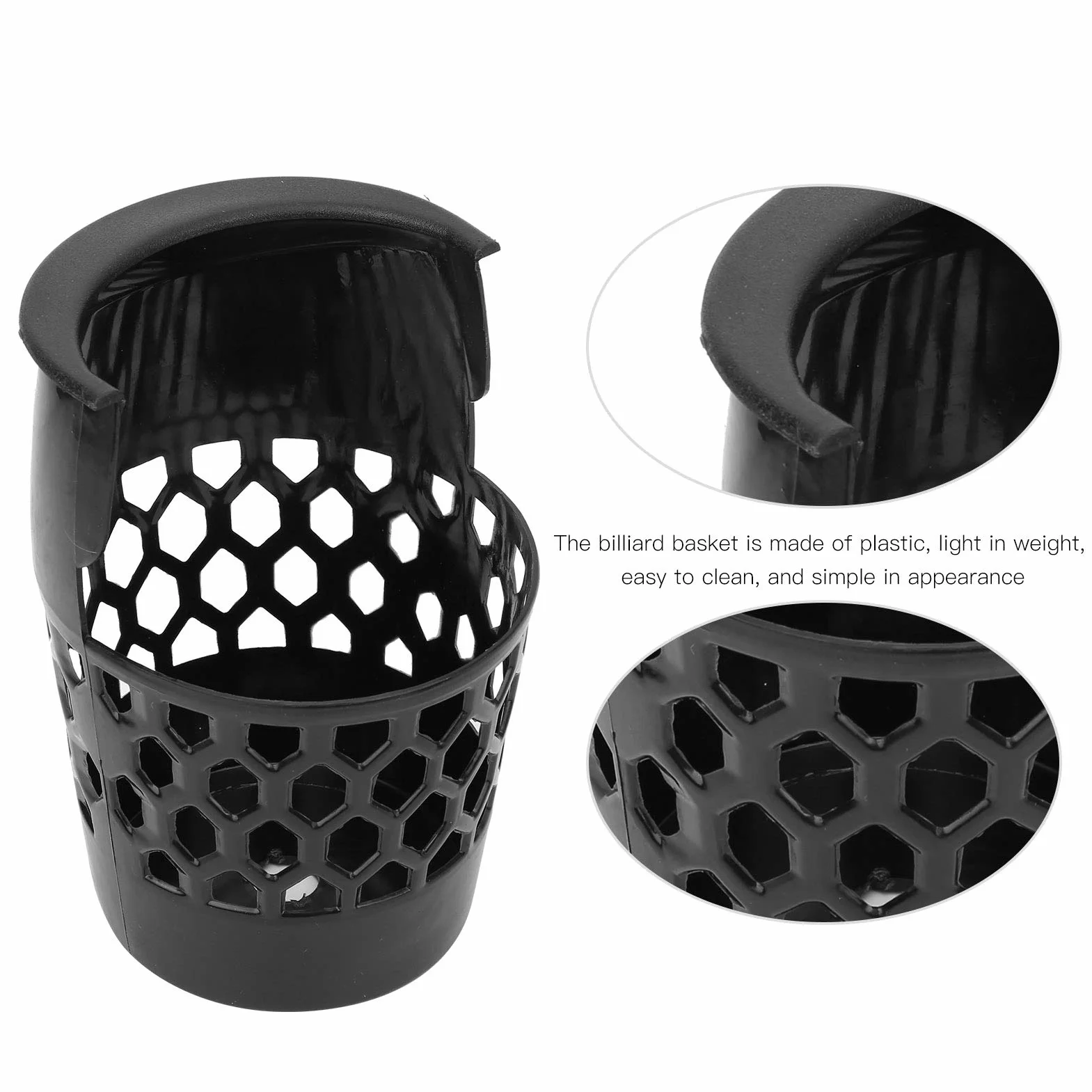 Bolsillos De Billar Redes Bolsa Resistente Negro 6 Cestas Mesa Estándar