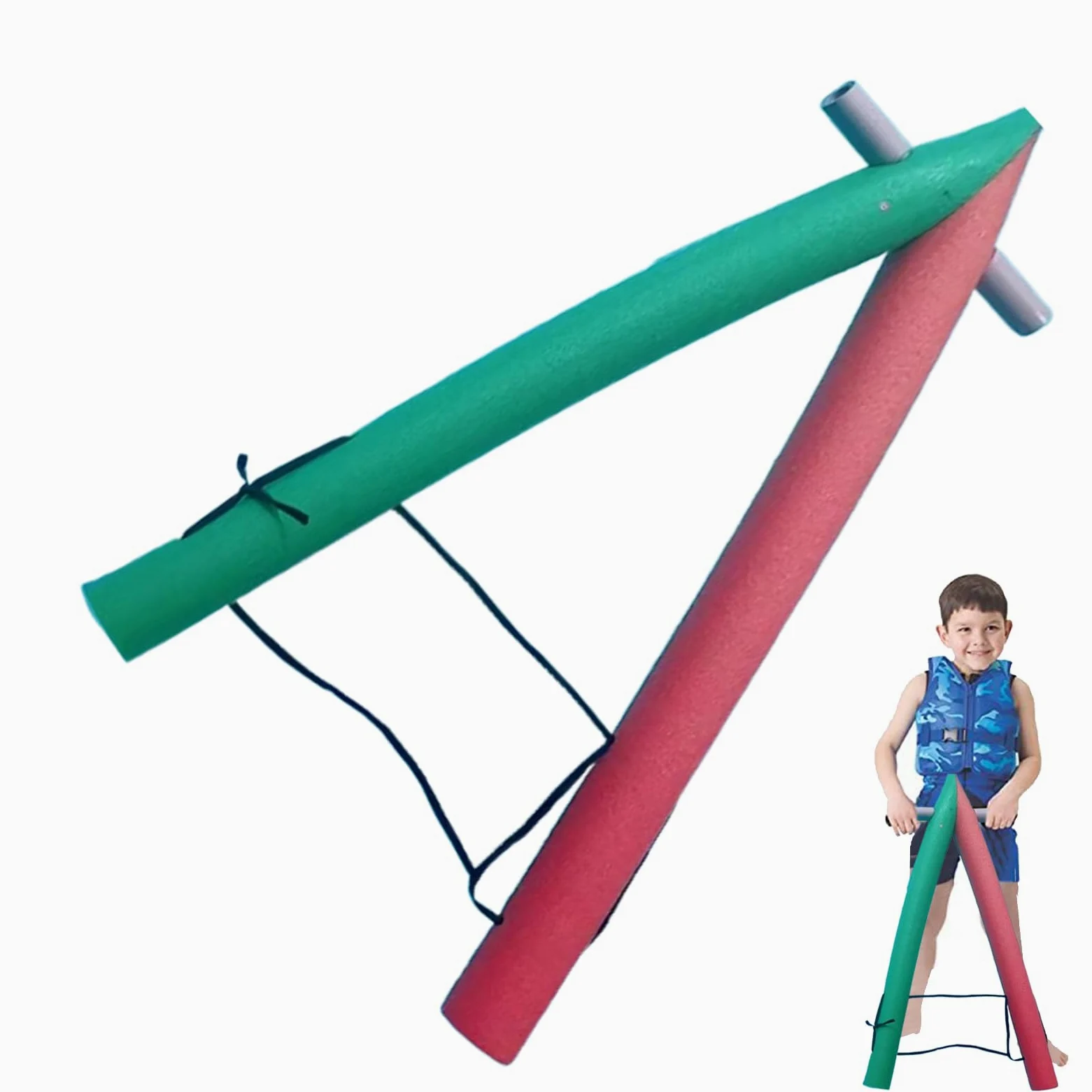 Pool Noodles para Adultos Flotación portátil de Alta Visibilidad | Fideos Espuma en Forma A de Natación Para niños, hombres, mujeres, familia, exteriores, verano, viajes, río,