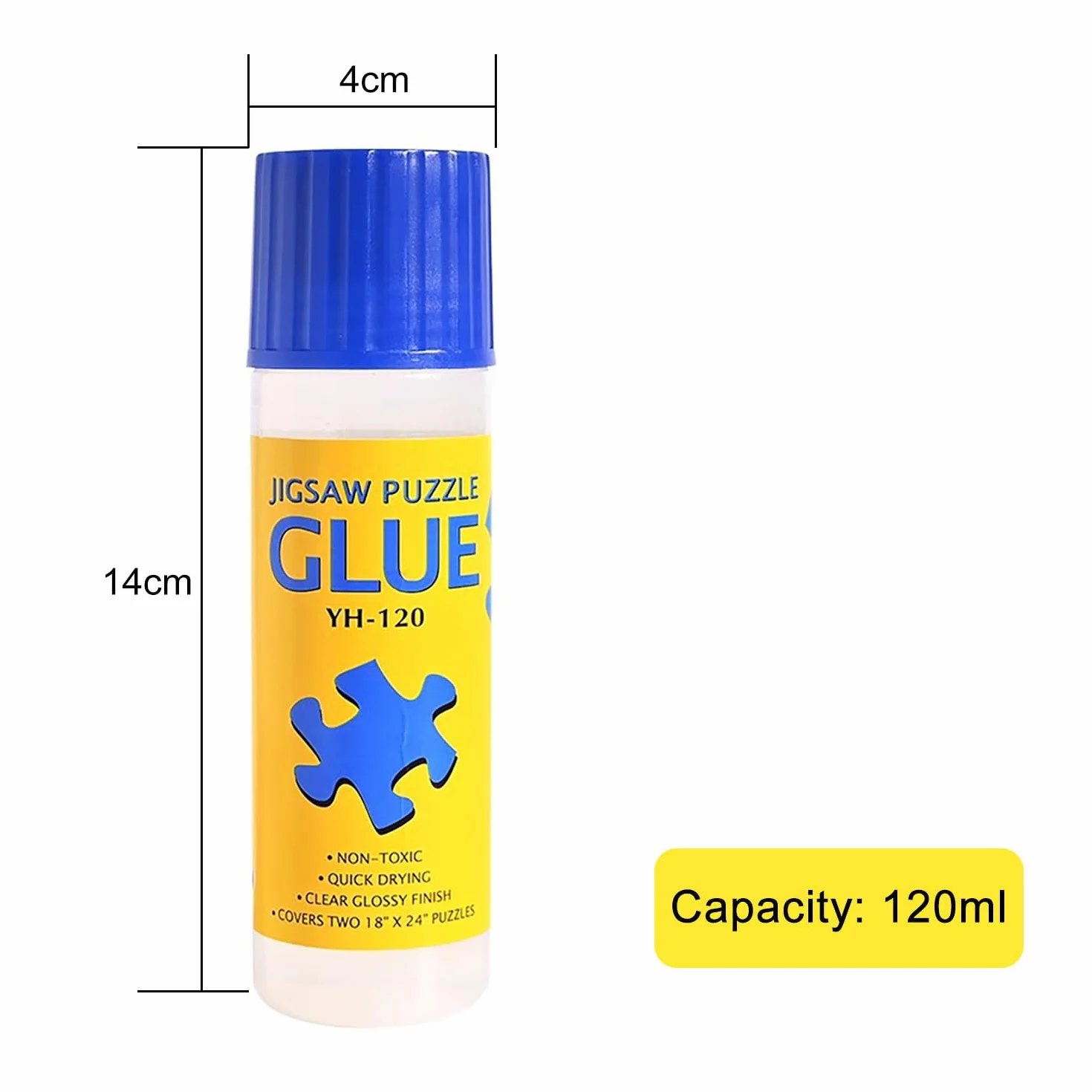 Pegamento para Manualidades 120 ML,Puzzle Glue Transparente con Aplicador Adecuado para Fijar y Colgar Puzzles, Secado Rápido, 120ml