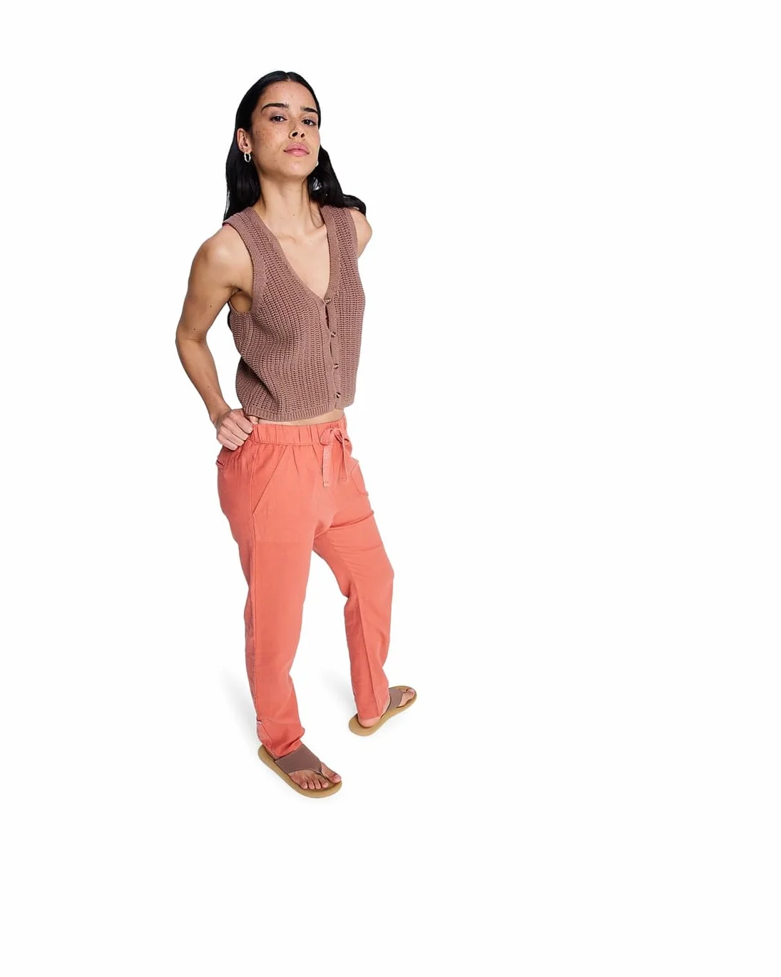 Roxy On The Seashore Pantalón Cargo de Lino Mujer