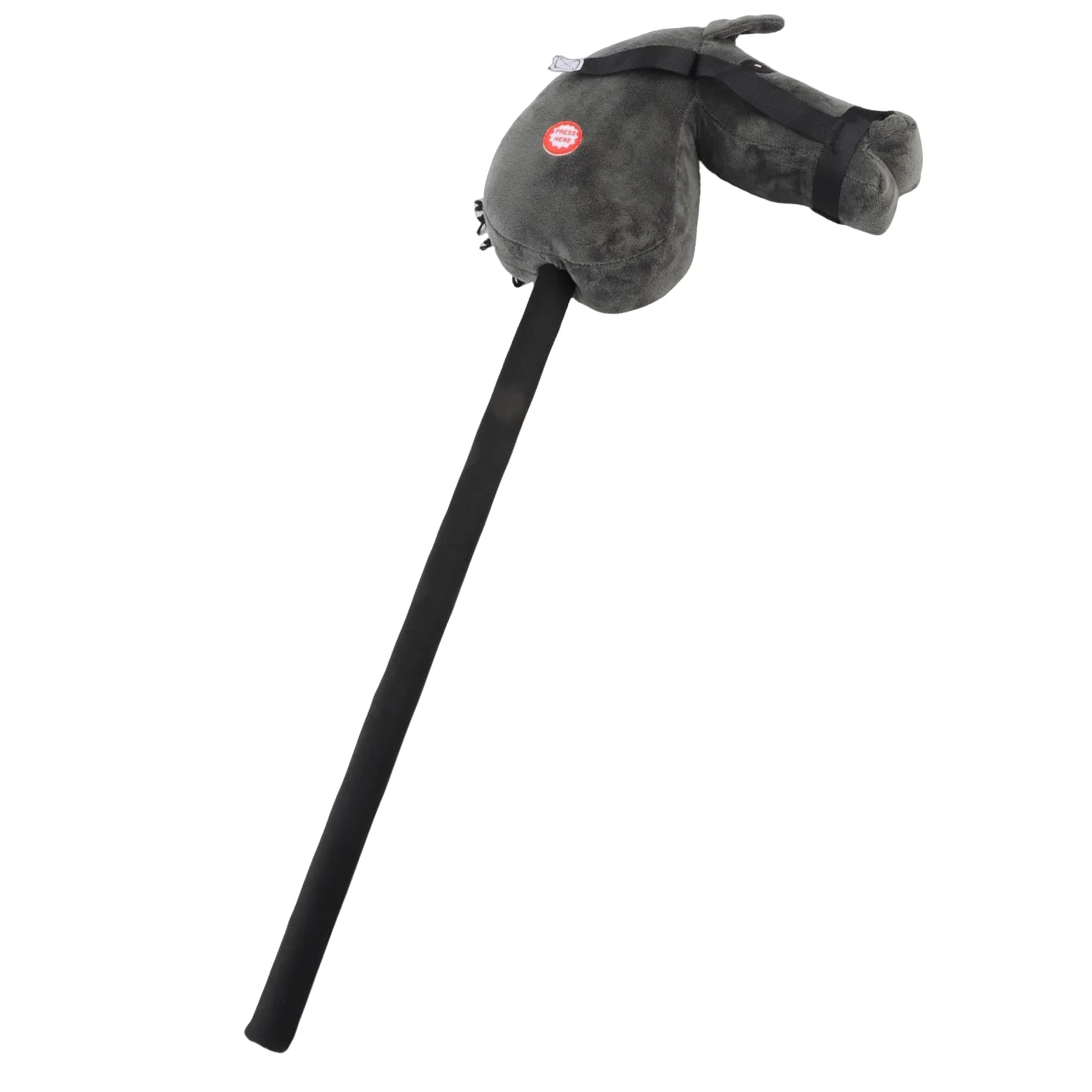 aqxreight Juguete de Palo de Caballo de 70 Cm con Sonido Juguete de Cabeza de Caballo de Felpa Suave para Niños, Sonidos de Galope y Relincho, de Peluche de Piel Sintética Marrón para Niños