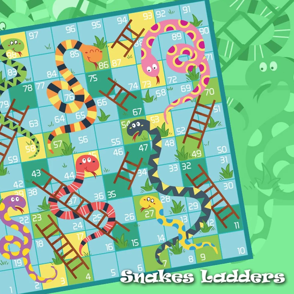 Snakes and Ladders - Juego de mesa de viaje, tablero plegable magnético, juguetes tradicionales familiares divertidos para niños y adultos