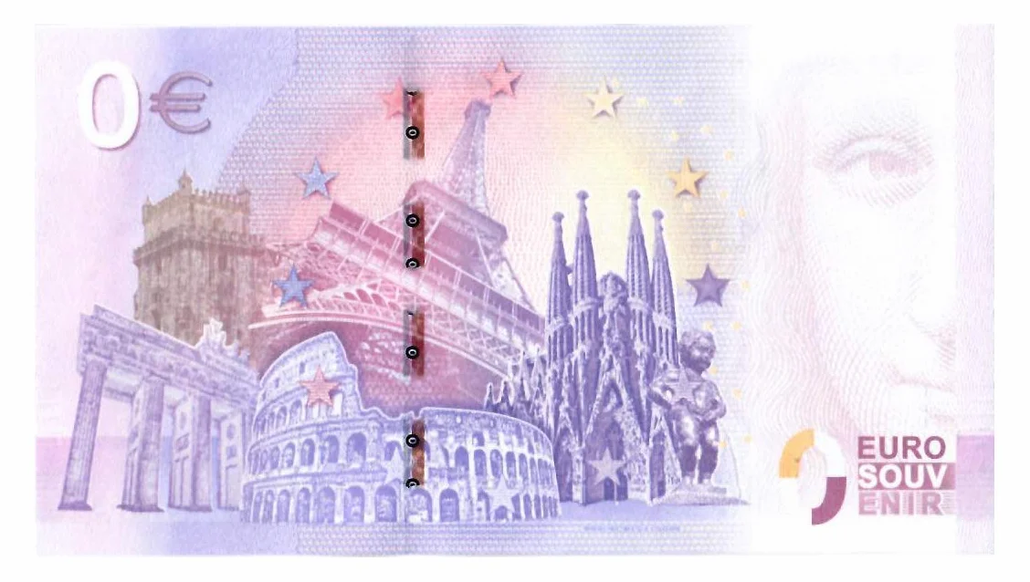 0 euros billete Plaza Mayor Madrid · España · Souvenir o Cero € Billete de recuerdo