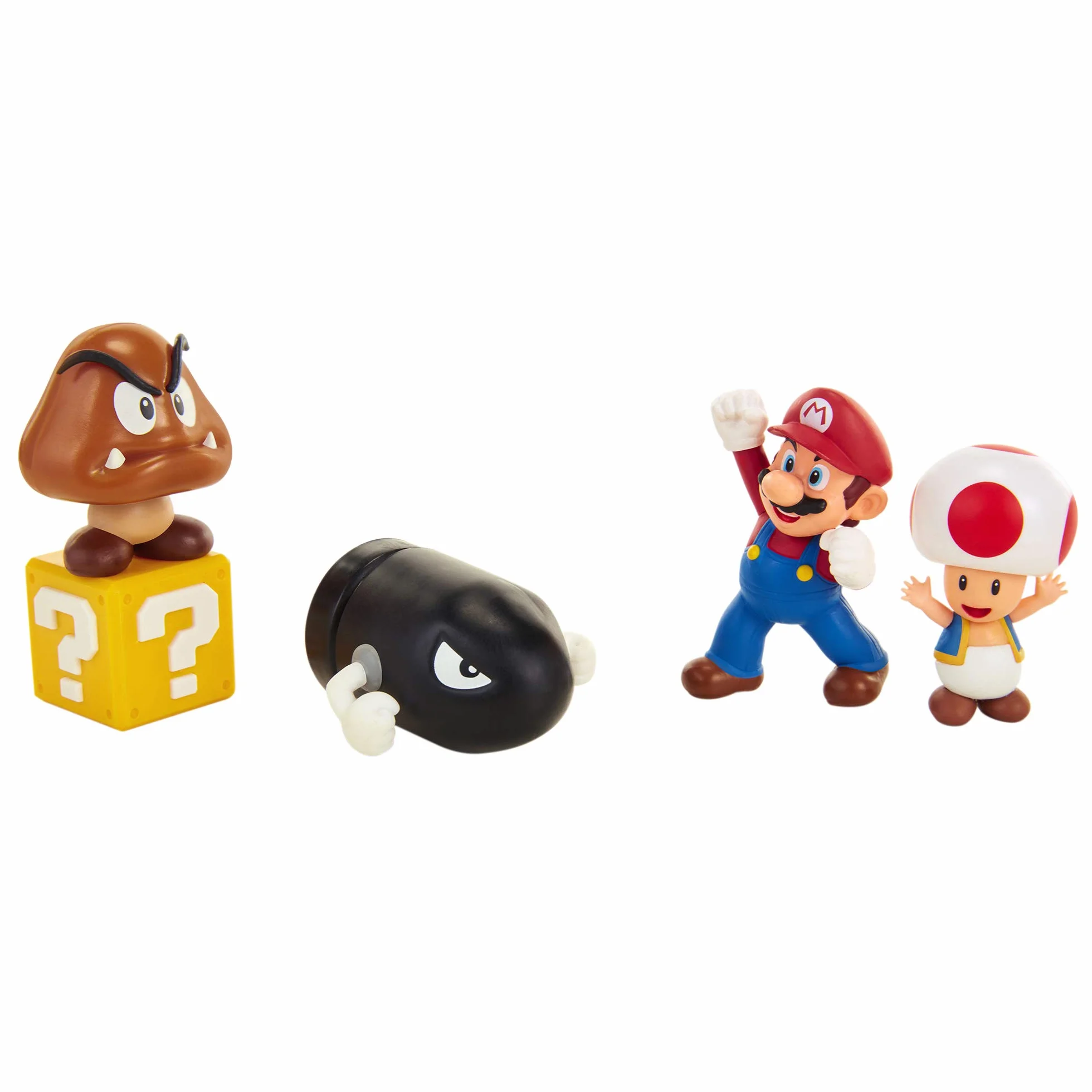 Super Mario - Diorama Multipack Dehesa Bellotera con 4 Figuras y 1 Accesorio. Con Mario, Toad, Goomba, Bill Bala -Juguete para niños 3 años +