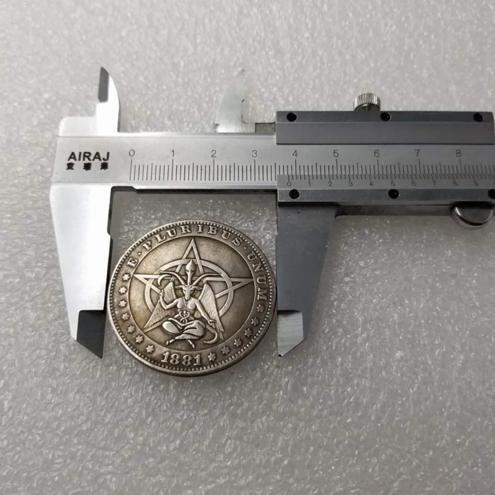 DDTing Las mejores piezas de la serie Morgan de los dólares estadounidenses, moneda modificada de 1881, colección de monedas antiguas, dólares estadounidenses