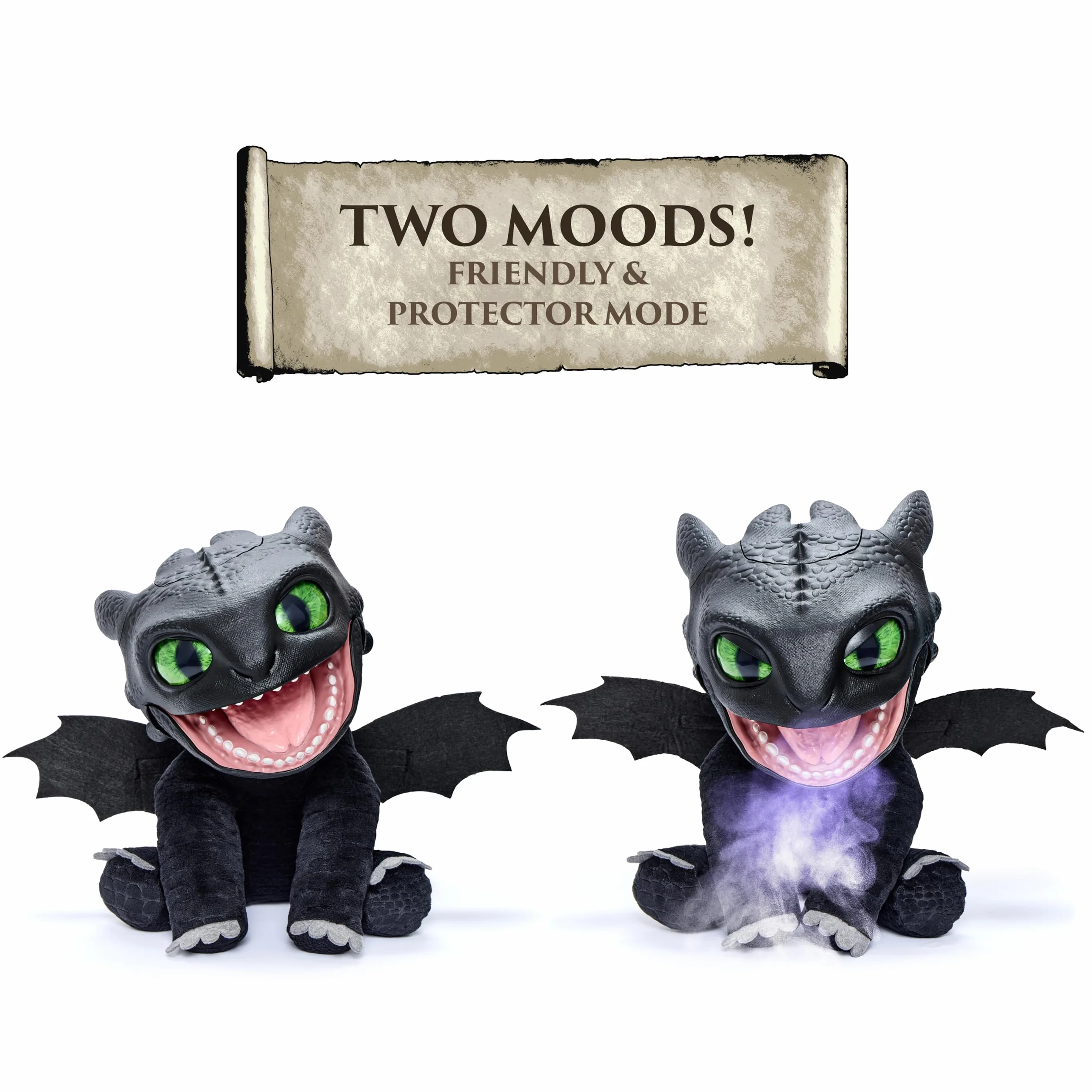 WOW! STUFF HTTYD Toothless Puppetronic de RealFX, Amazing Animatronic Toothless con certificación de Primera edición, se ve, se Siente y Suena Real!, más de 50 Combinaciones de acción y Sonido, 25,5