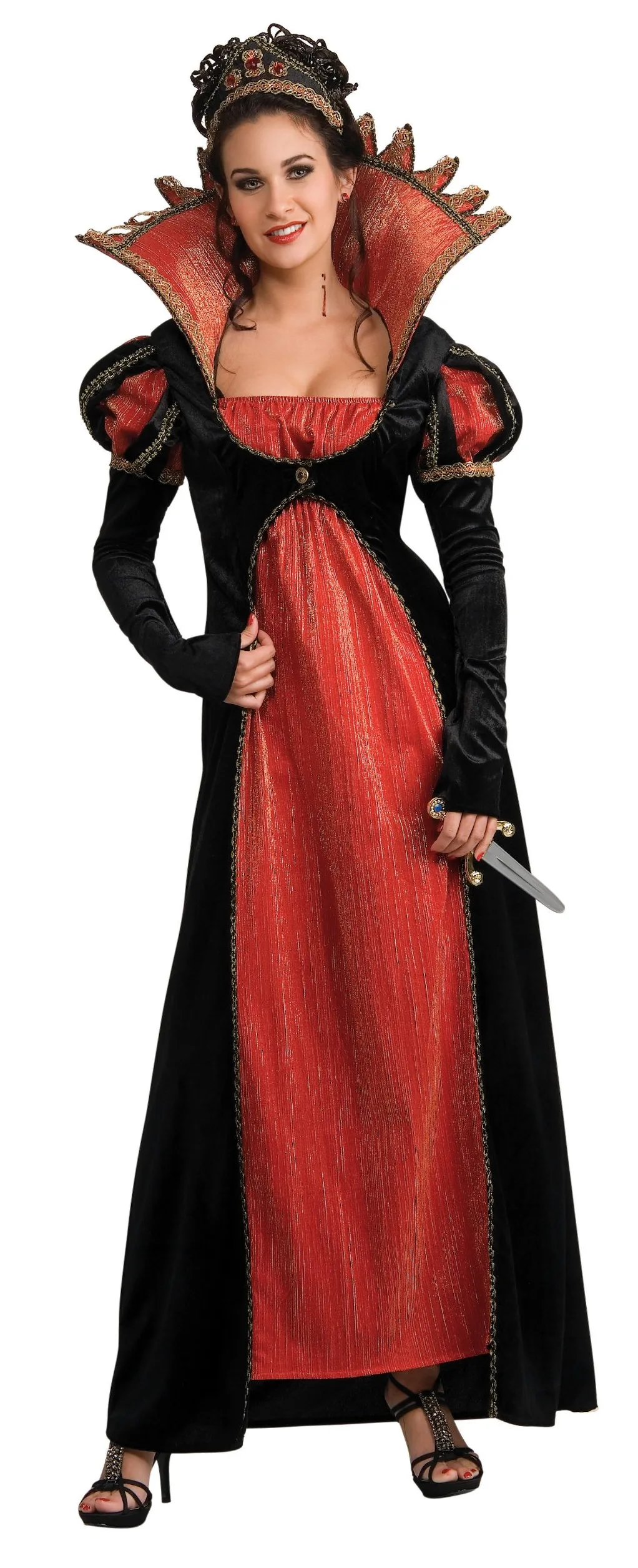 Disfraz de Reina Vampiresa para mujer, rojo y negro, Talla única adulto (Rubie's 888672)