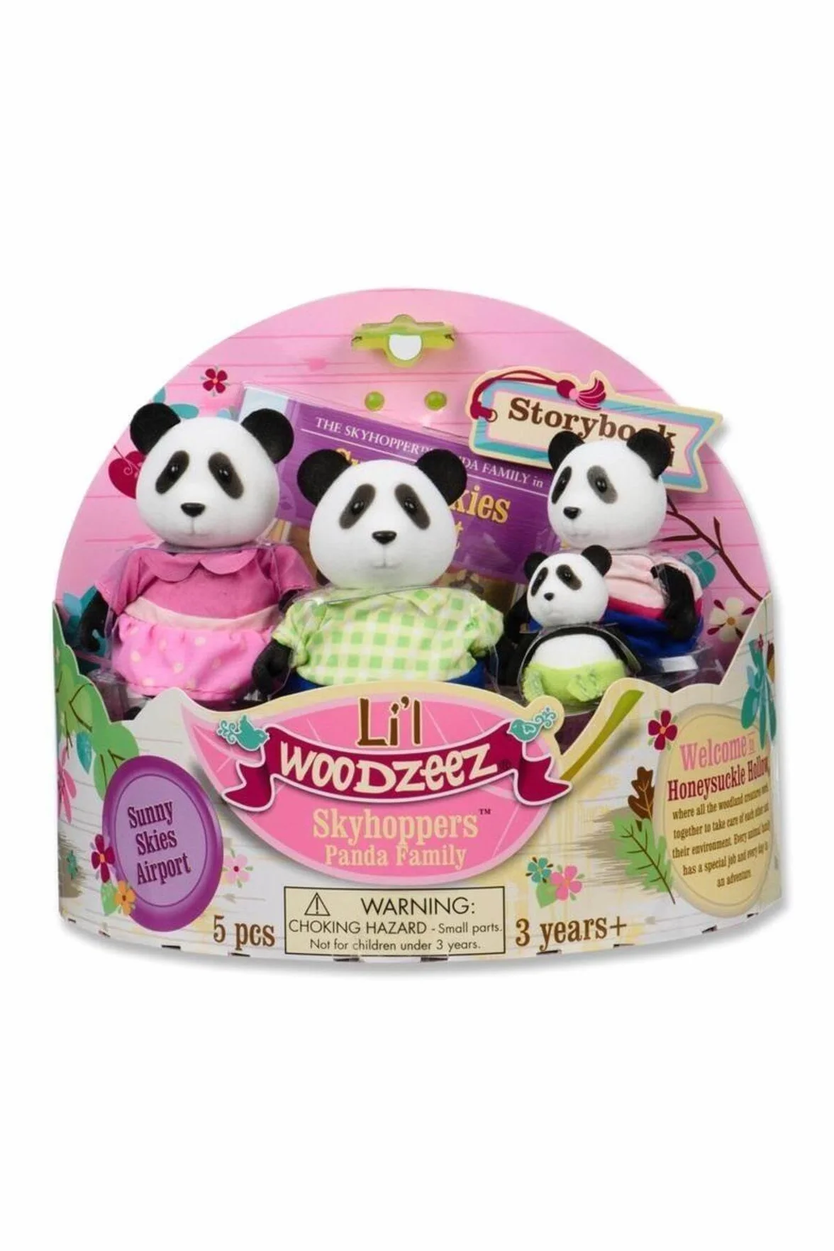 Li'L Woodzeez - Los Pandas saltarines - Figuras de Animales - Juguete Panda - Figuras de colección - Familia Panda - 3 años +