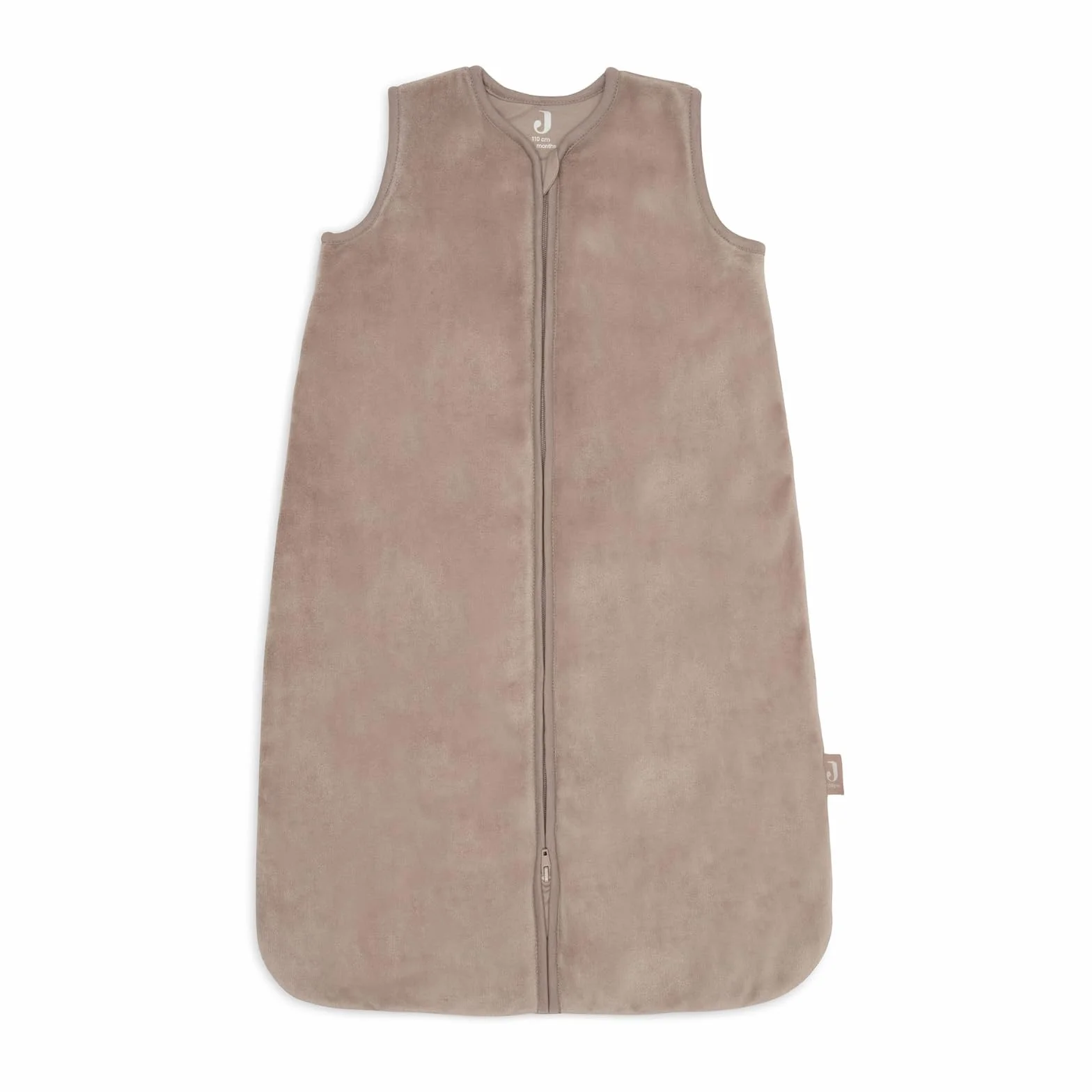 Jollein Saco de Dormir para bebé - 110 cm - Velvet - Algodón - 2.0 TOG - Sin Mangas - Certificado Oeko-Tex - Saco de Dormir para bebé - para Primavera y otoño - Milky Coffee