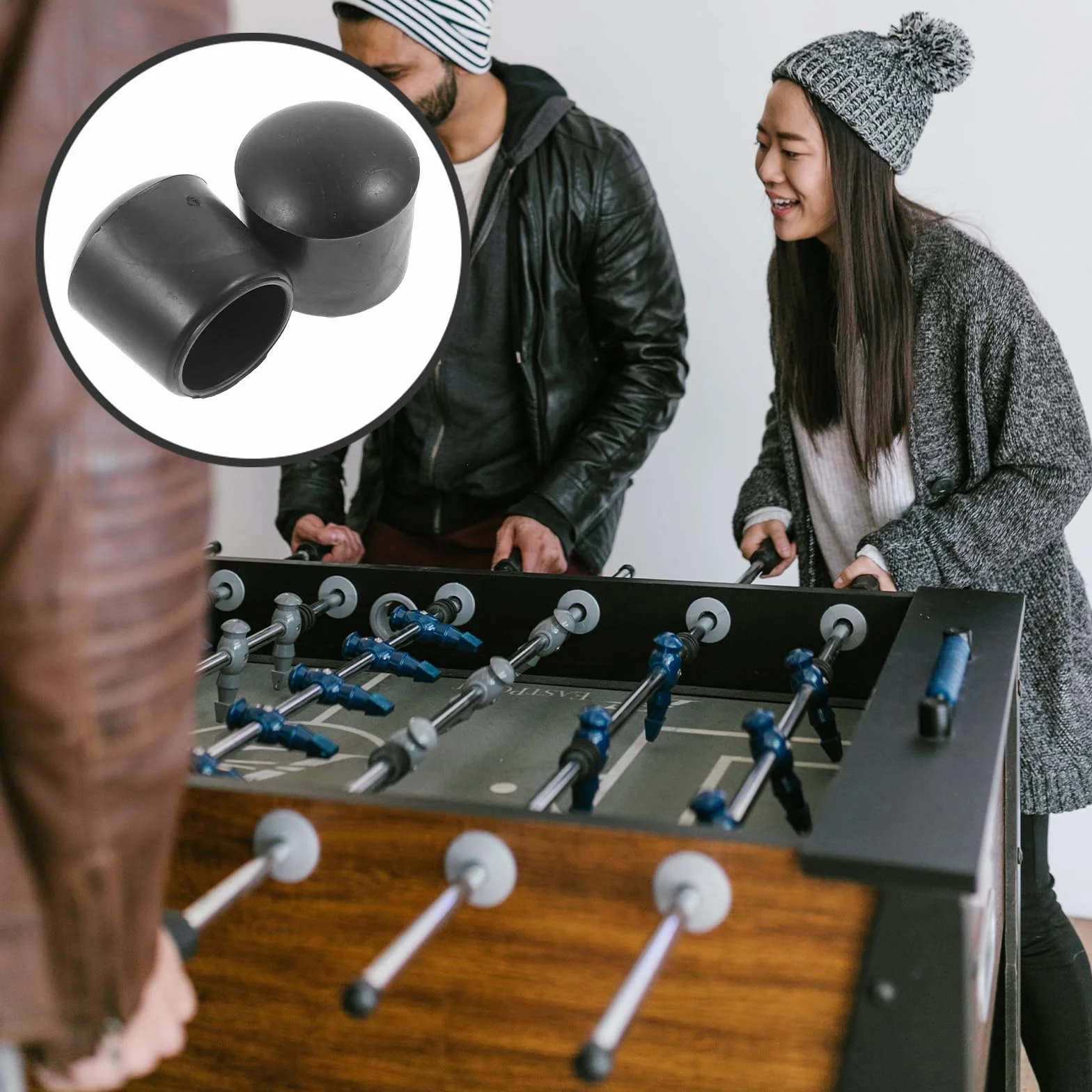 8 tapas de futbolín para futbolín, tapas de barra de futbolín, accesorios para cubiertas para barras de futbolín, tapas finales para tapones de futbolín, reemplazar PVC