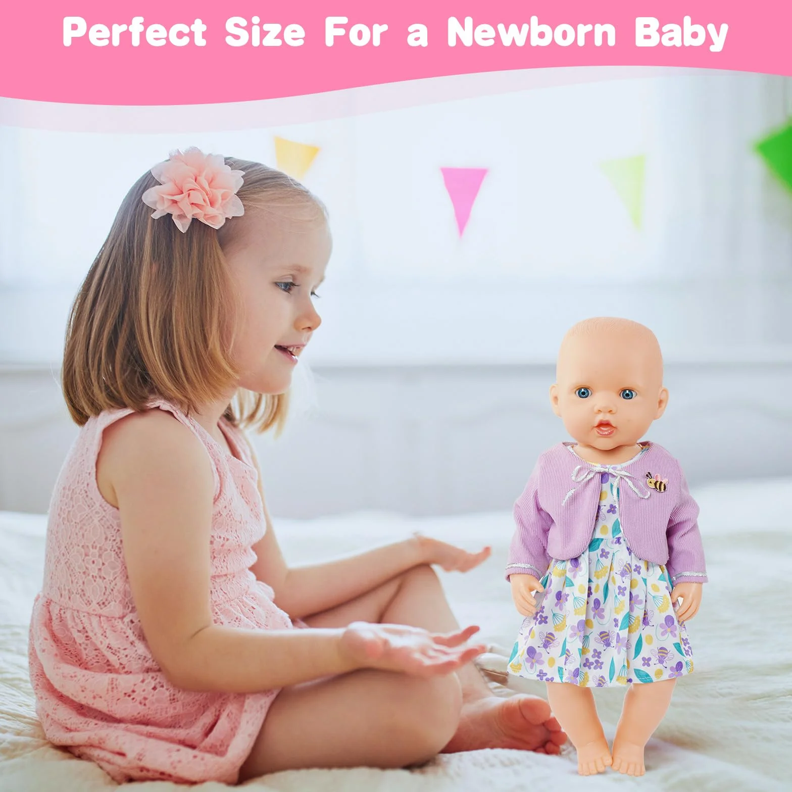 Aolso Ropa para Muñecas Bebé，4pcs Ropa para Muñecos Bebé，Conjunto de Ropa de Muñeca,Juego de Disfraz de Muñeca para Niños y Niñas,Accesorios para Muñeca(no muñecas)