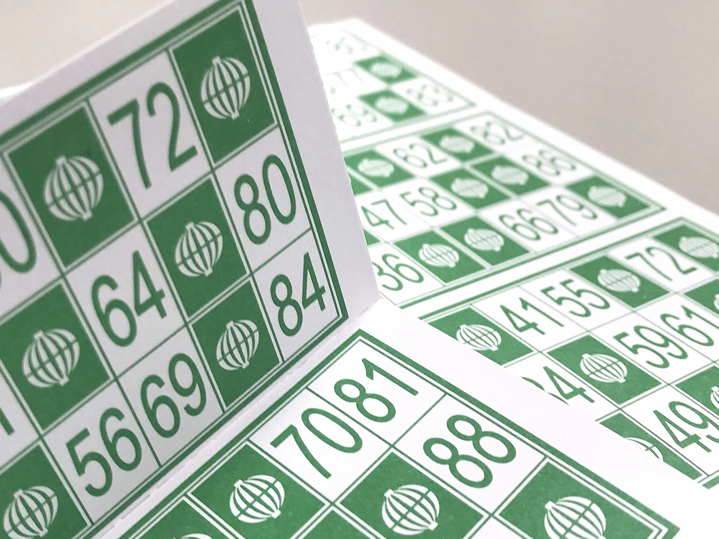 Genérico 600 Cartones para Bingo Tradicional De 90 Bolas (Verde)
