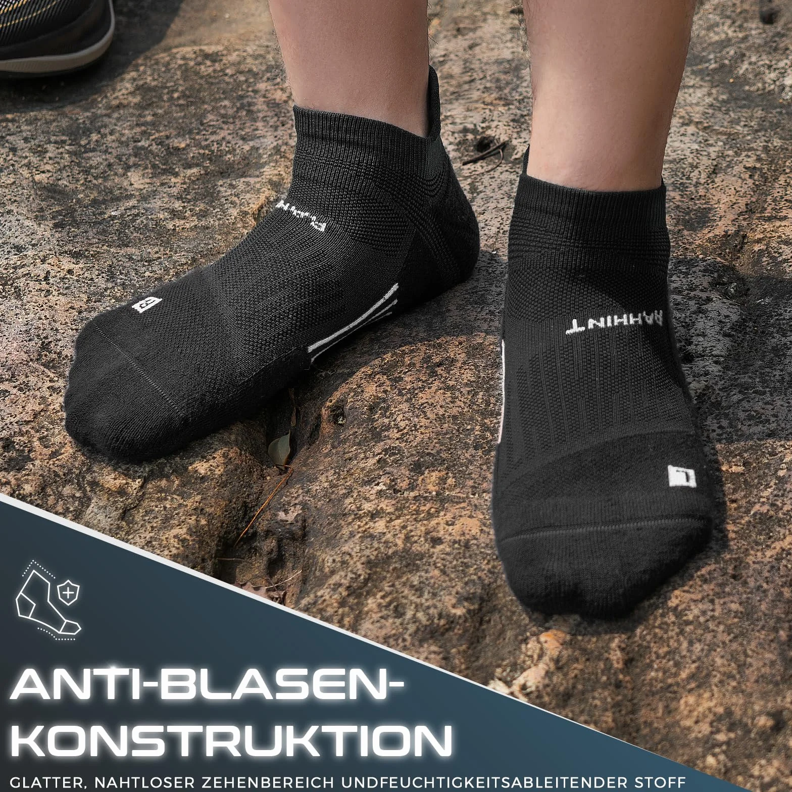 Calcetines Tobilleros Compresión Coolmax Antiampollas Running Hombre 3 Pares